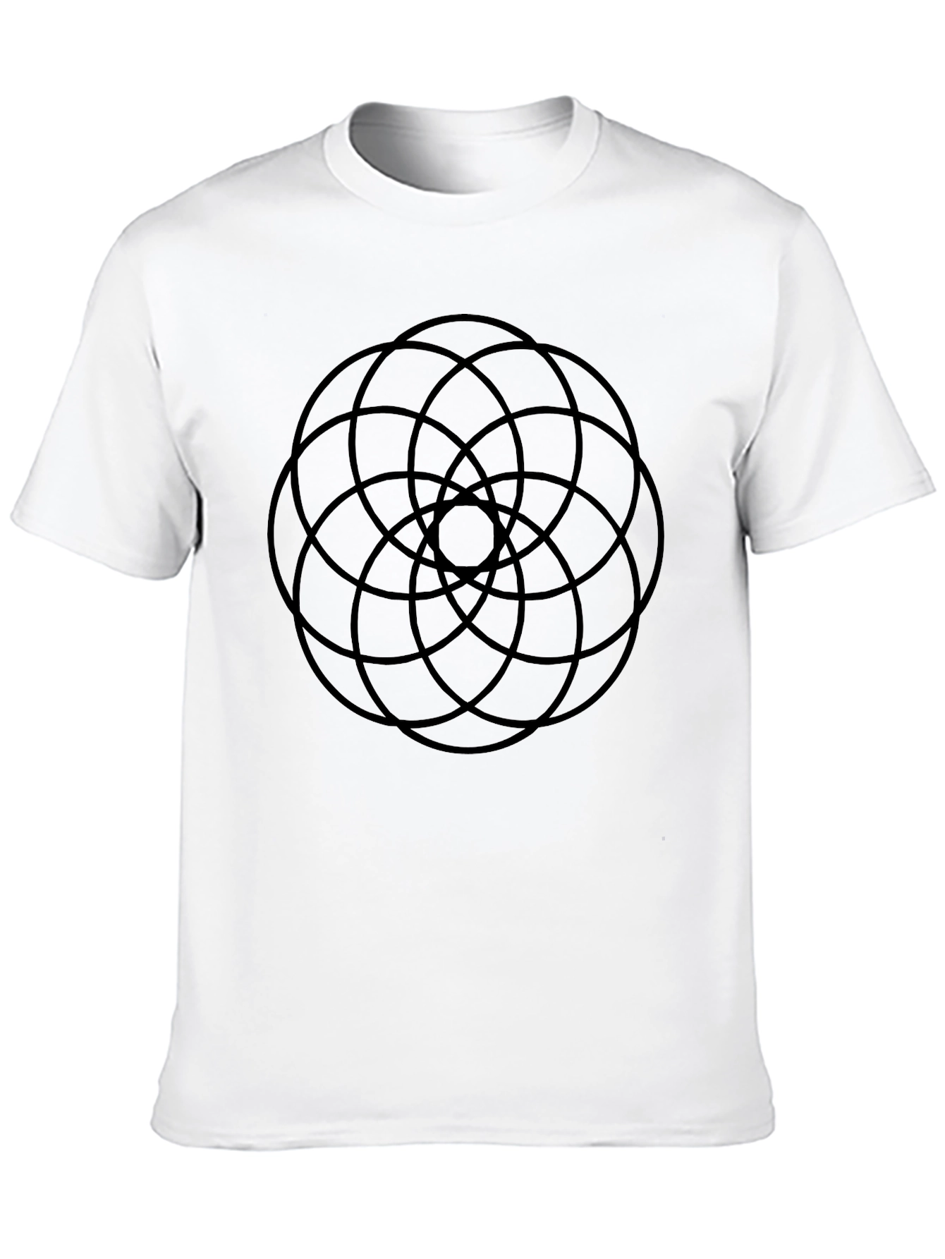 Geometric Circle T-Shirt - Modern Design Casual Wear