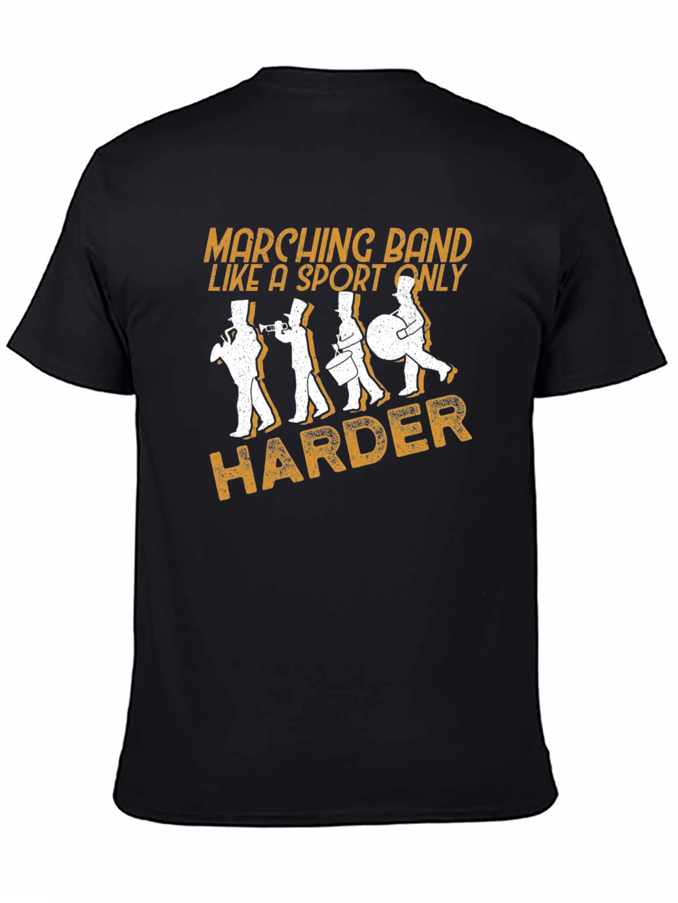 Marching Band Harder Black Graphic Tee
