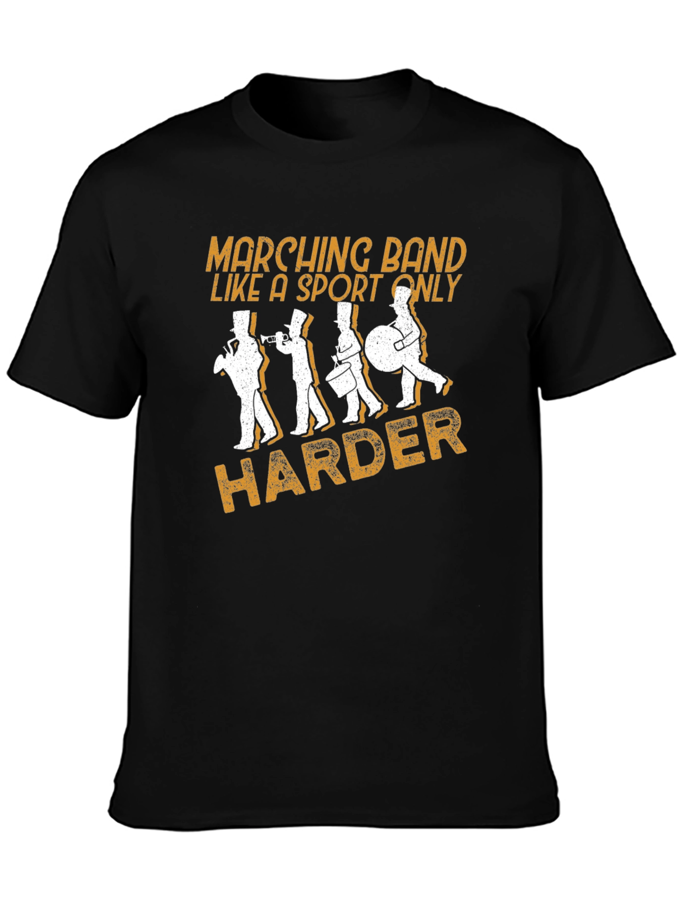 Marching Band Harder Black Graphic Tee