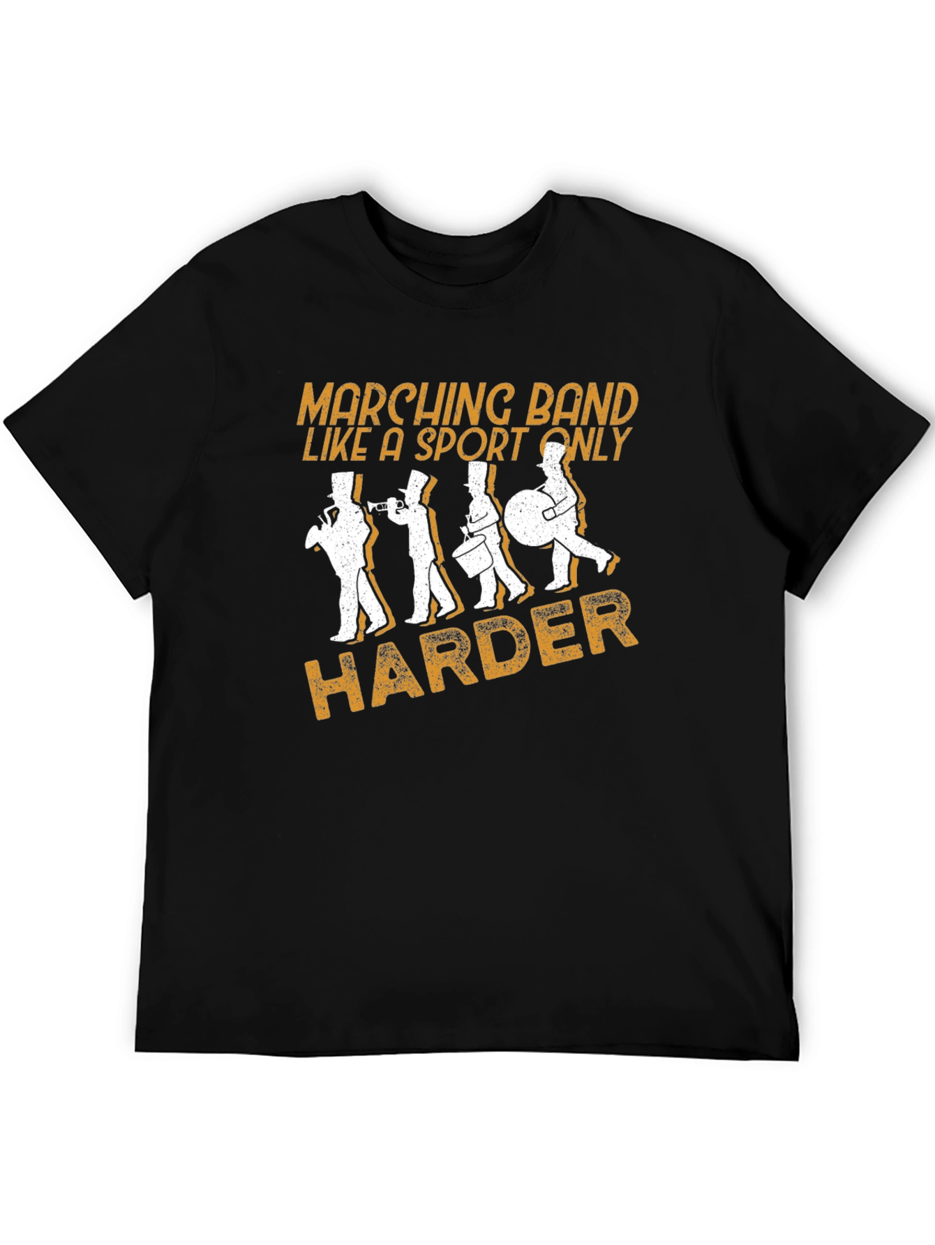 Marching Band Harder Black Graphic Tee