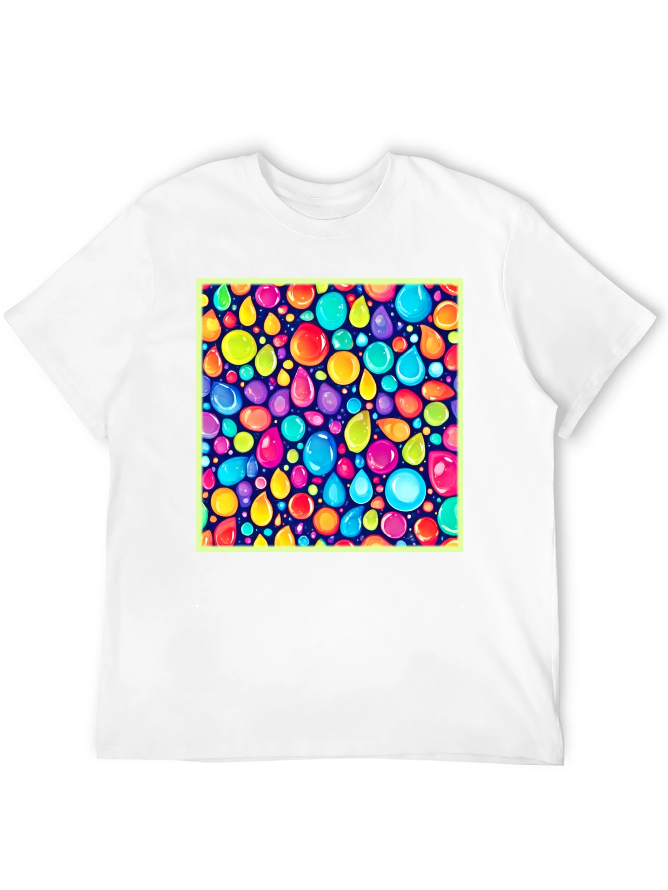 Vibrant Bubbles Graphic Black T-Shirt