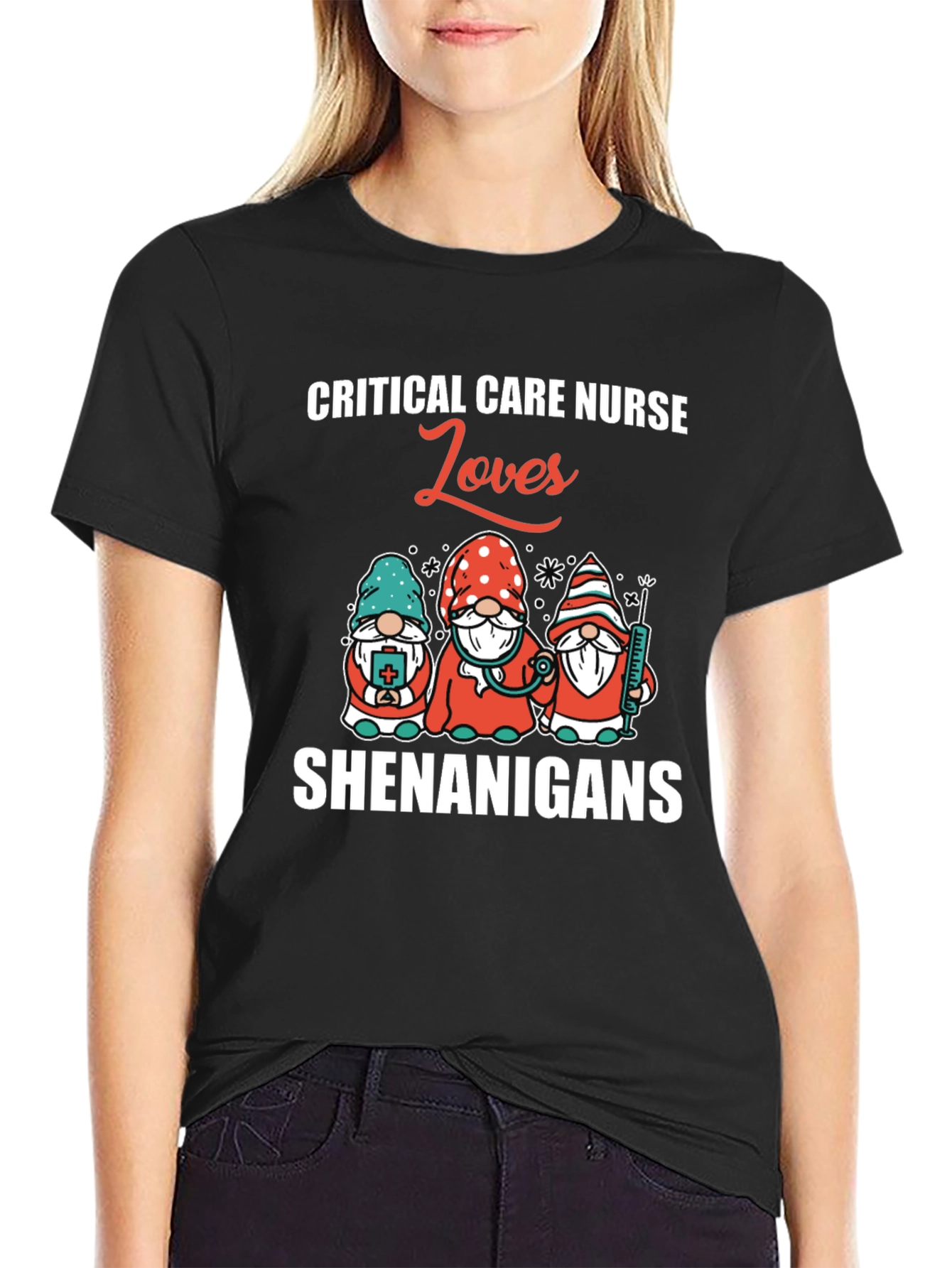 Critical Care Nurse Loves Shenanigans T-Shirt