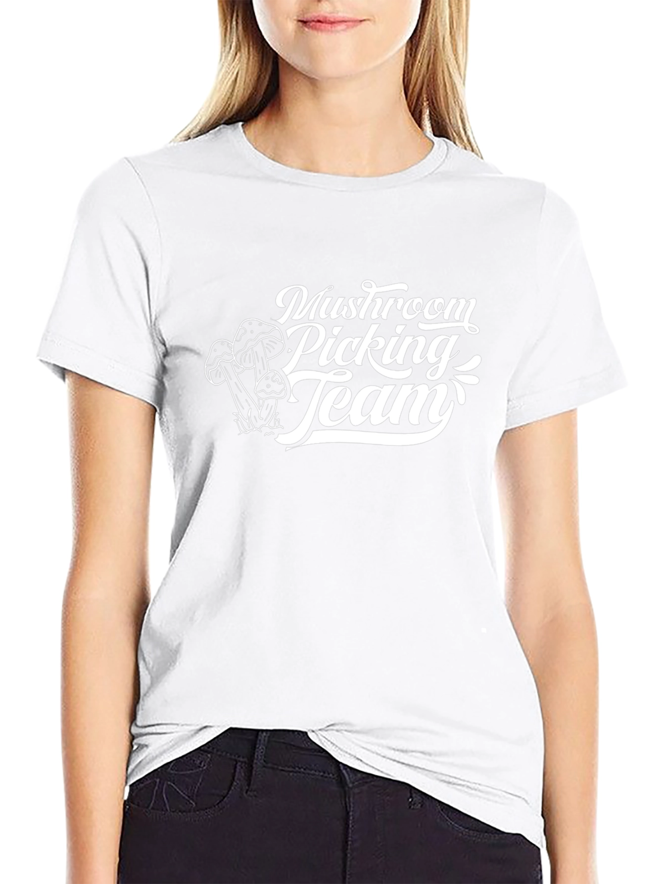 Mushroom Picking Team Black T-Shirt