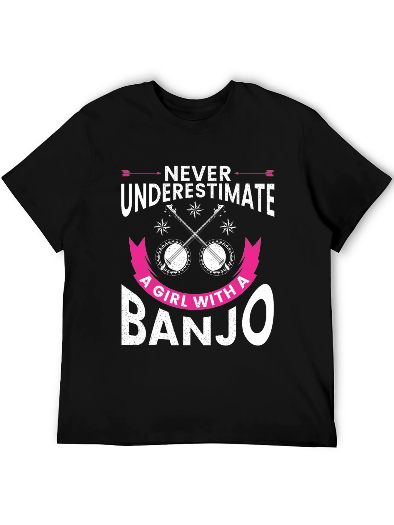 Never Underestimate Banjo Girl T-Shirt
