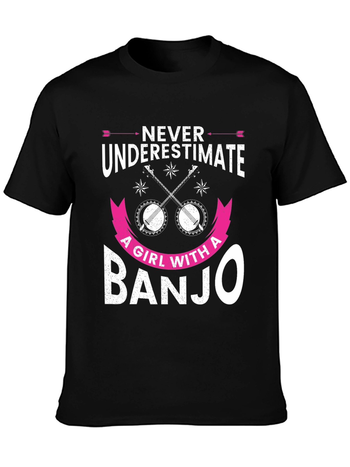 Never Underestimate Banjo Girl T-Shirt