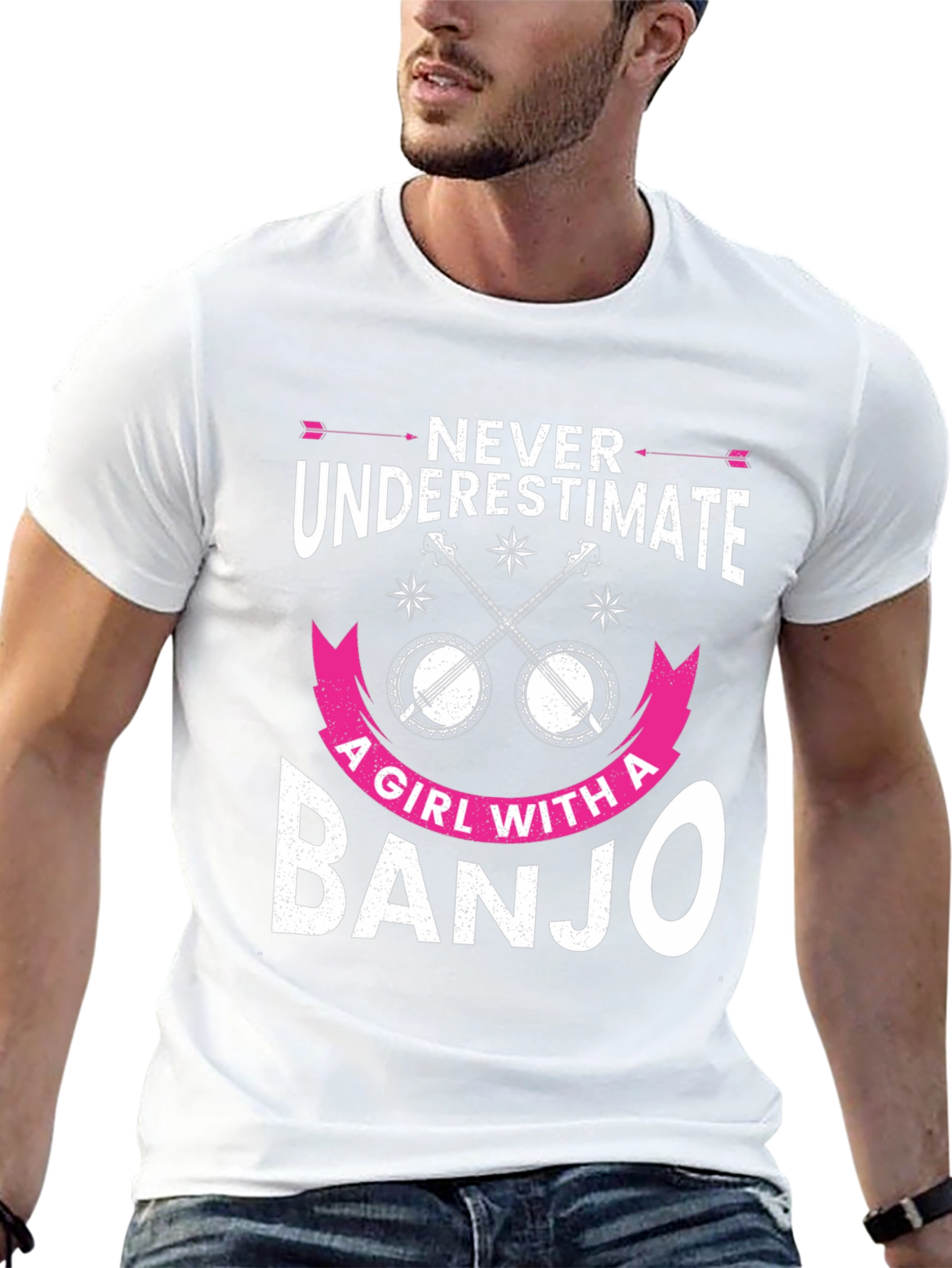 Never Underestimate Banjo Girl T-Shirt