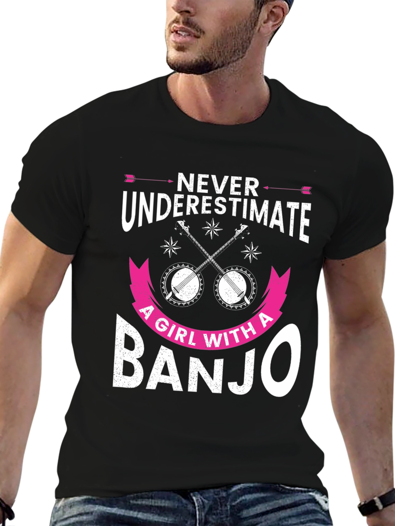Never Underestimate Banjo Girl T-Shirt