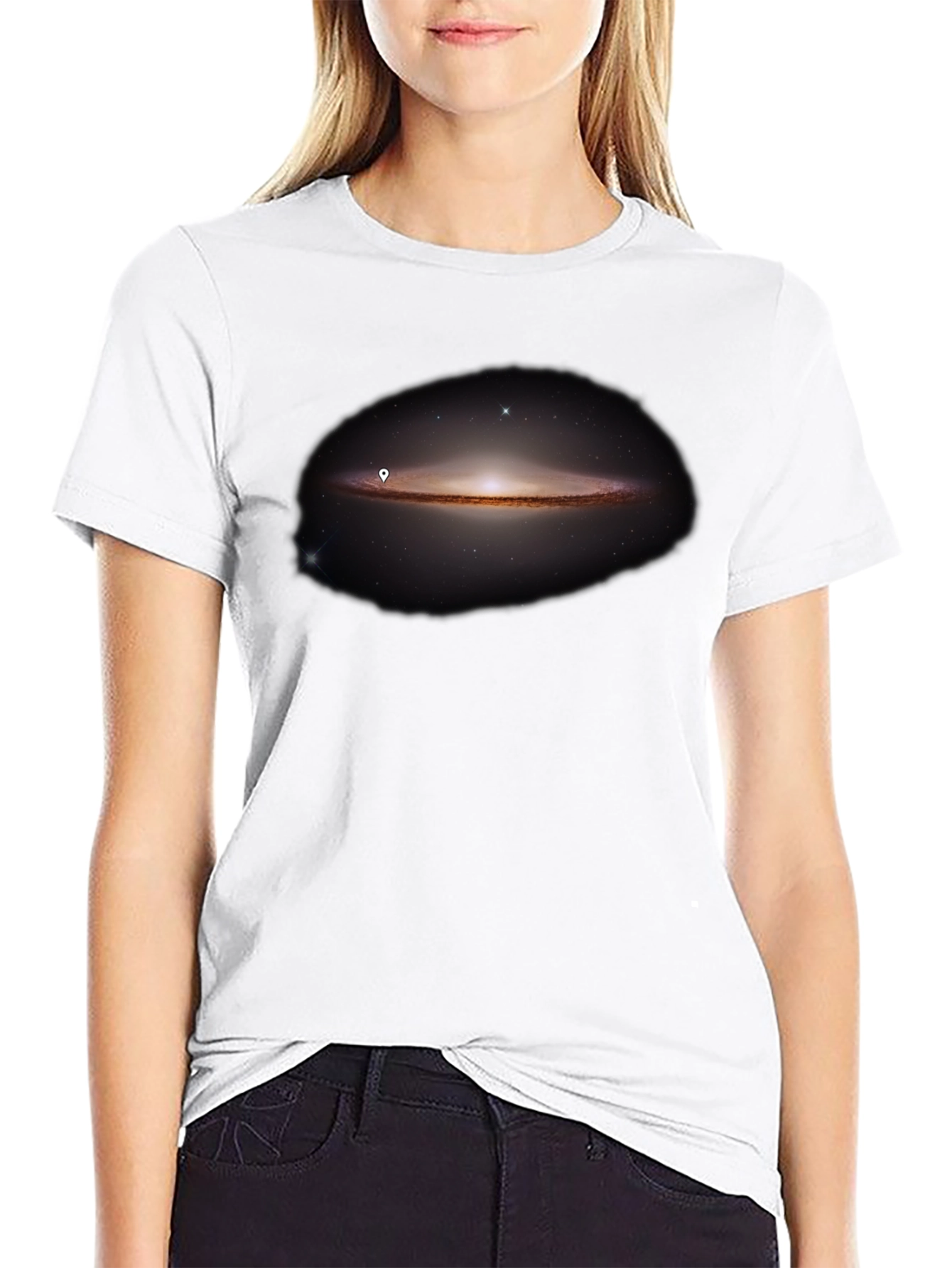 Galaxy Print Black T-Shirt