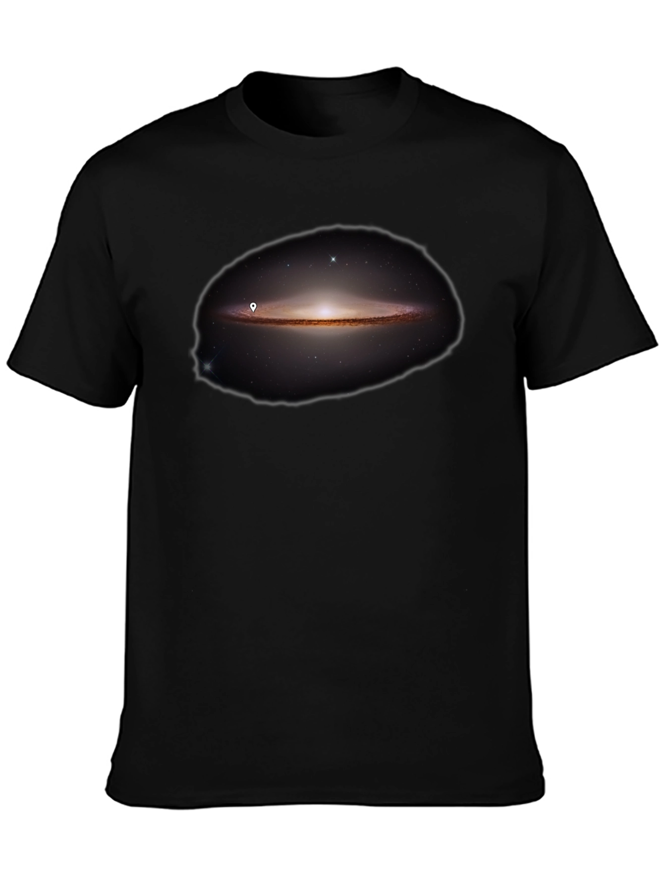 Galaxy Print Black T-Shirt