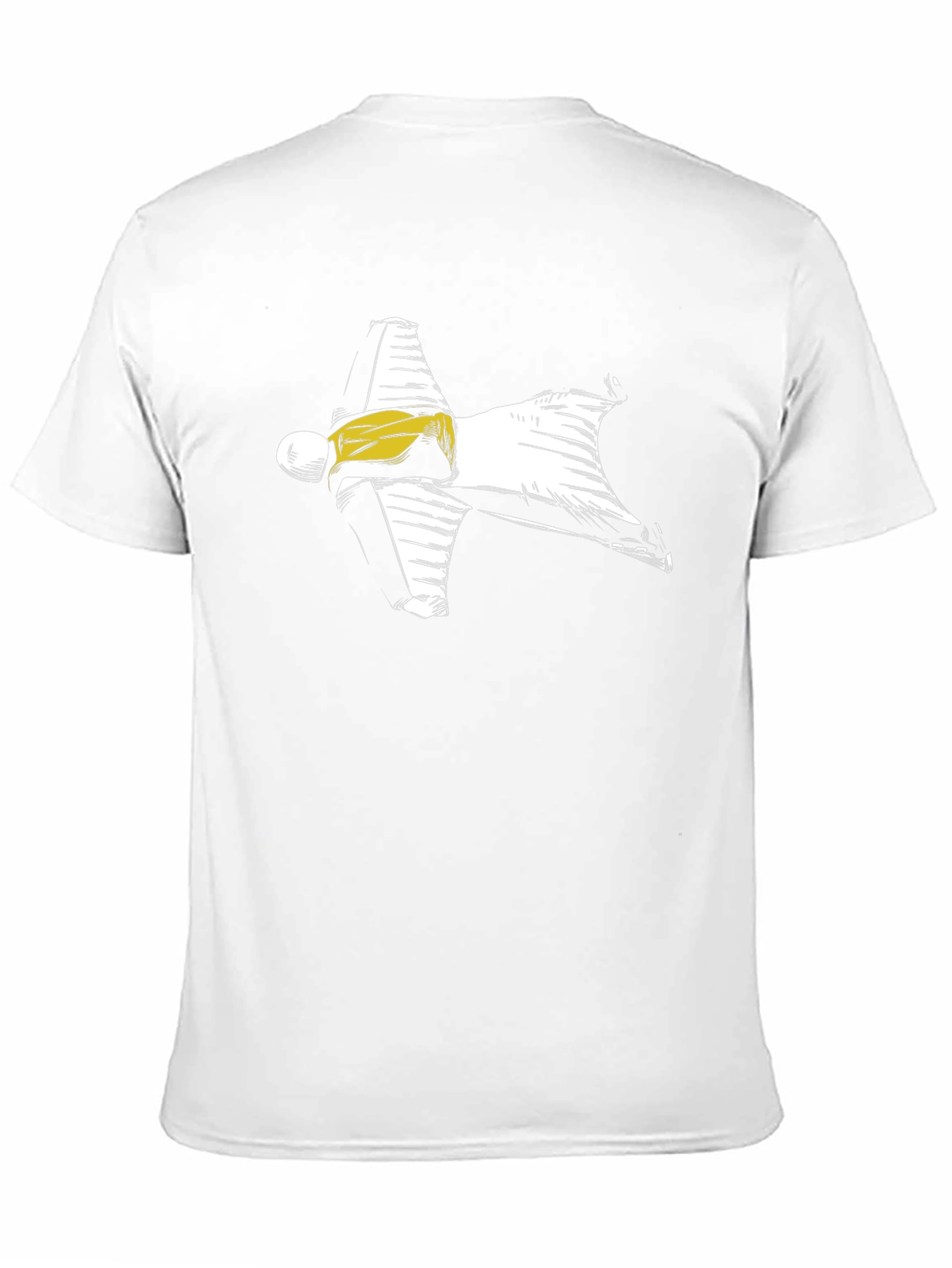 Wingsuit Skydiver Graphic Tee - Black