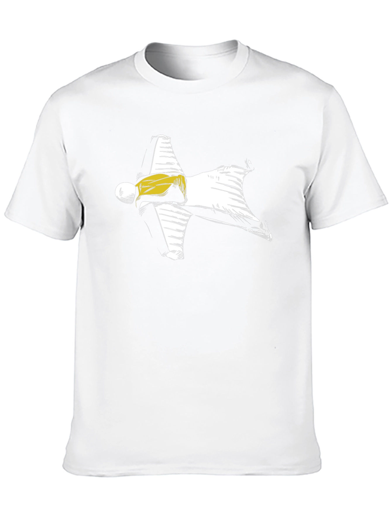Wingsuit Skydiver Graphic Tee - Black