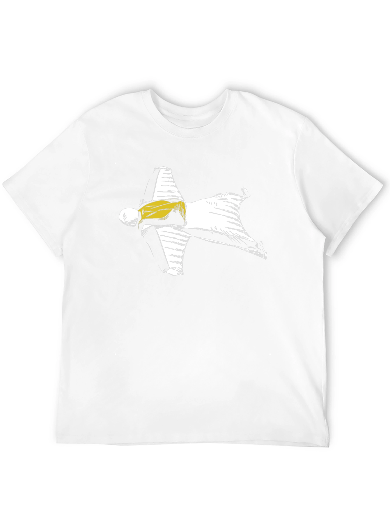 Wingsuit Skydiver Graphic Tee - Black
