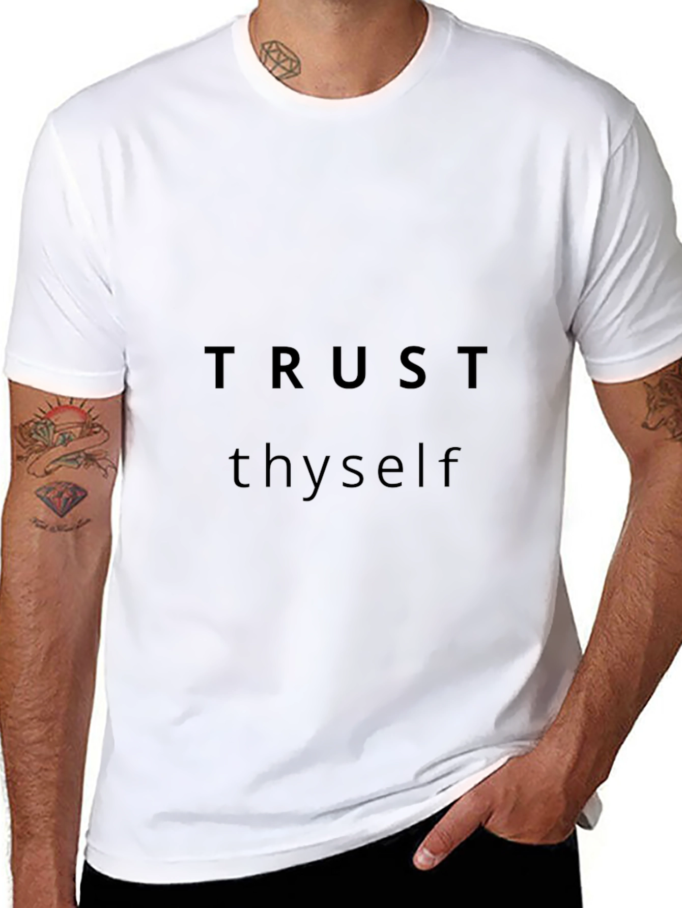 Trust Thyself T-Shirt - Motivational Crew Neck Tee