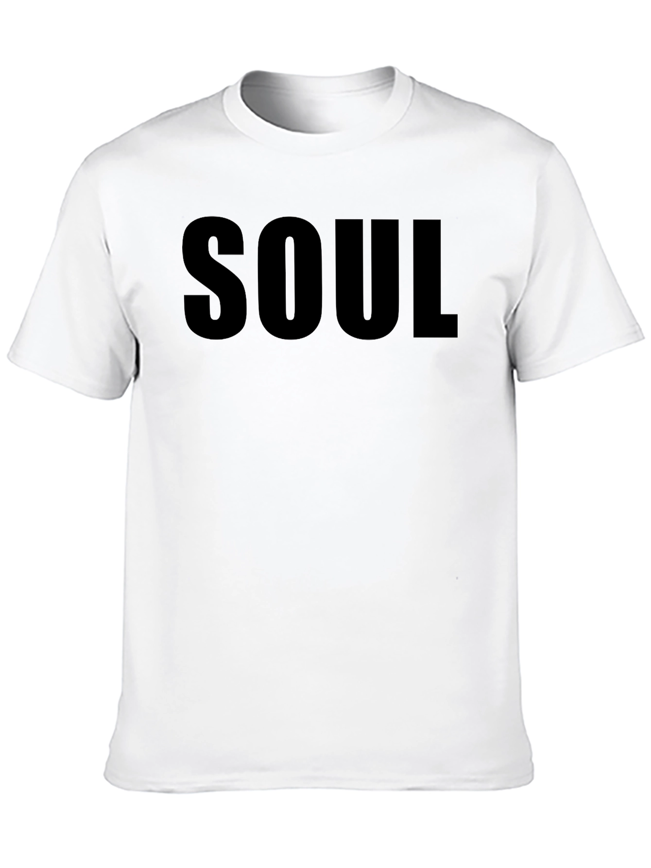 Mens Black SOUL Graphic T-Shirt - Casual Cotton Tee