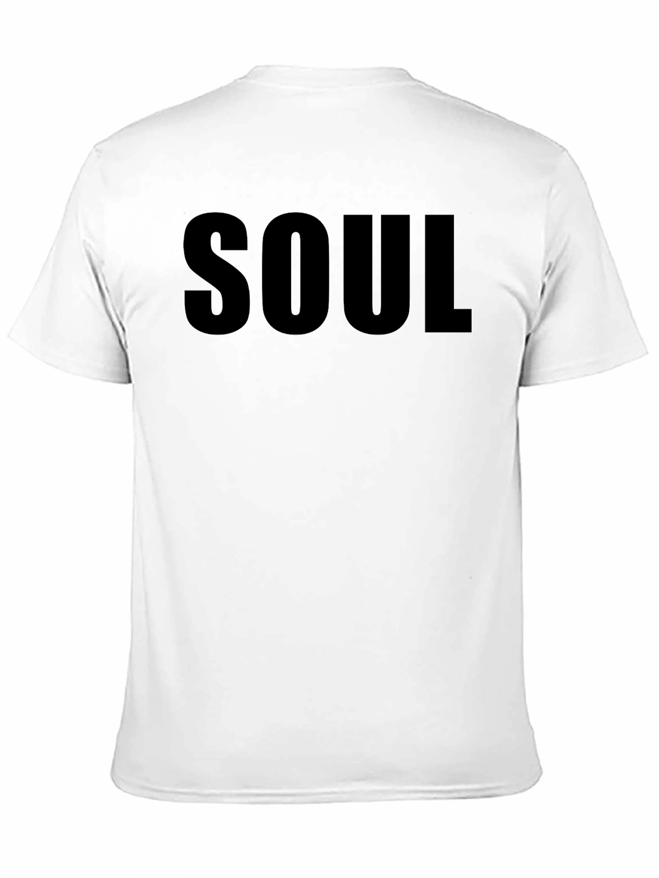 Mens Black SOUL Graphic T-Shirt - Casual Cotton Tee