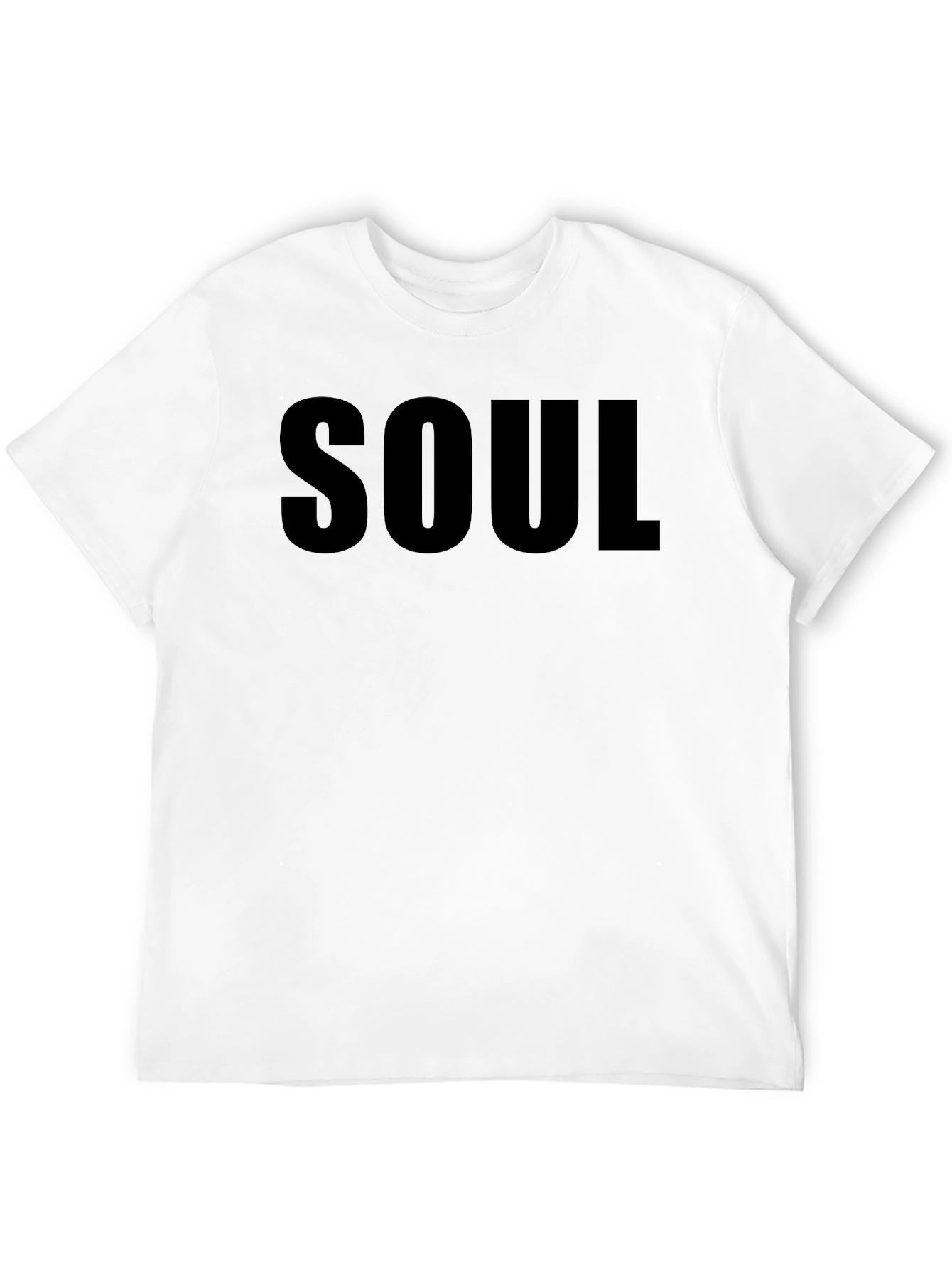 Mens Black SOUL Graphic T-Shirt - Casual Cotton Tee