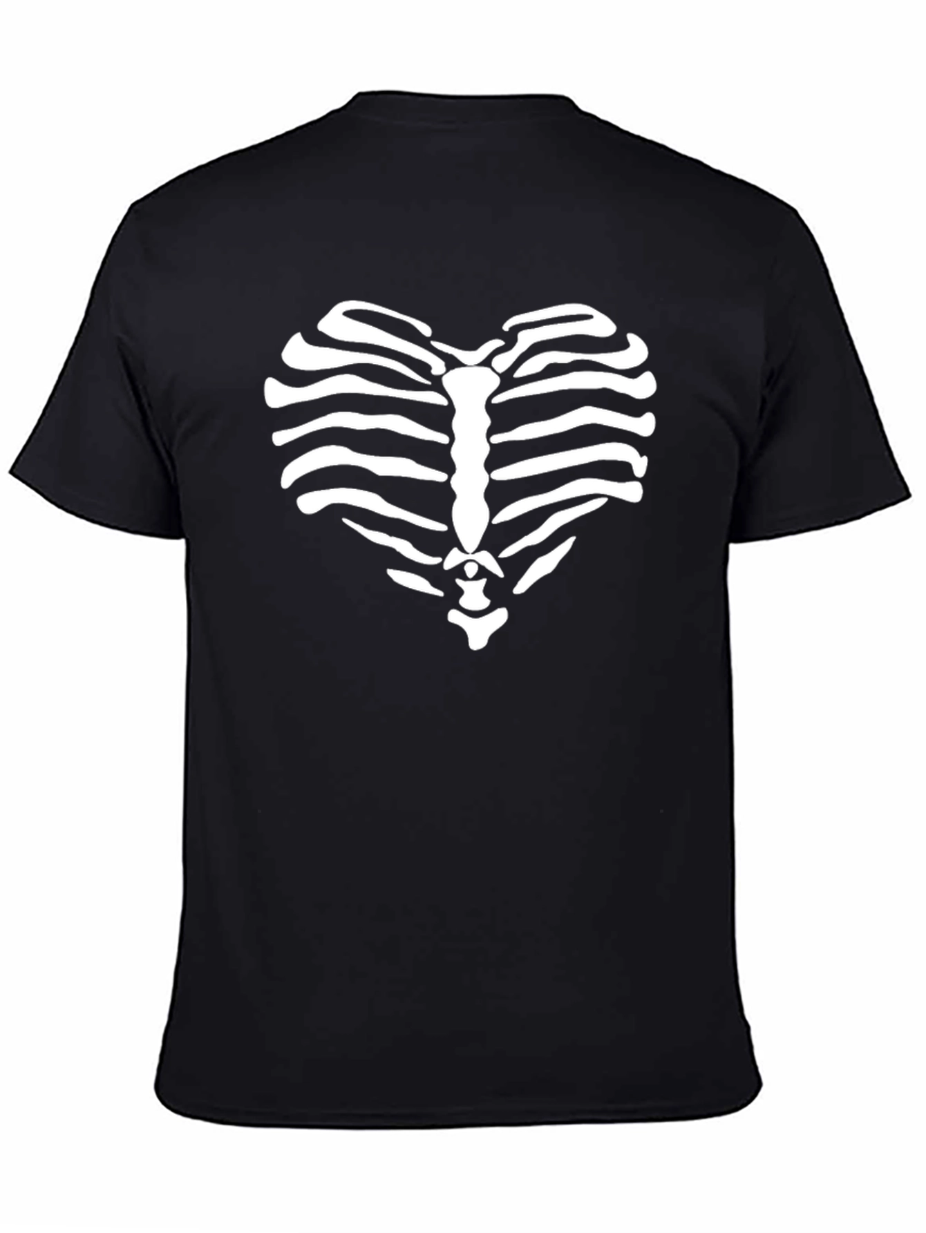 Heart Rib Cage Graphic Tee - Mens Black T-Shirt