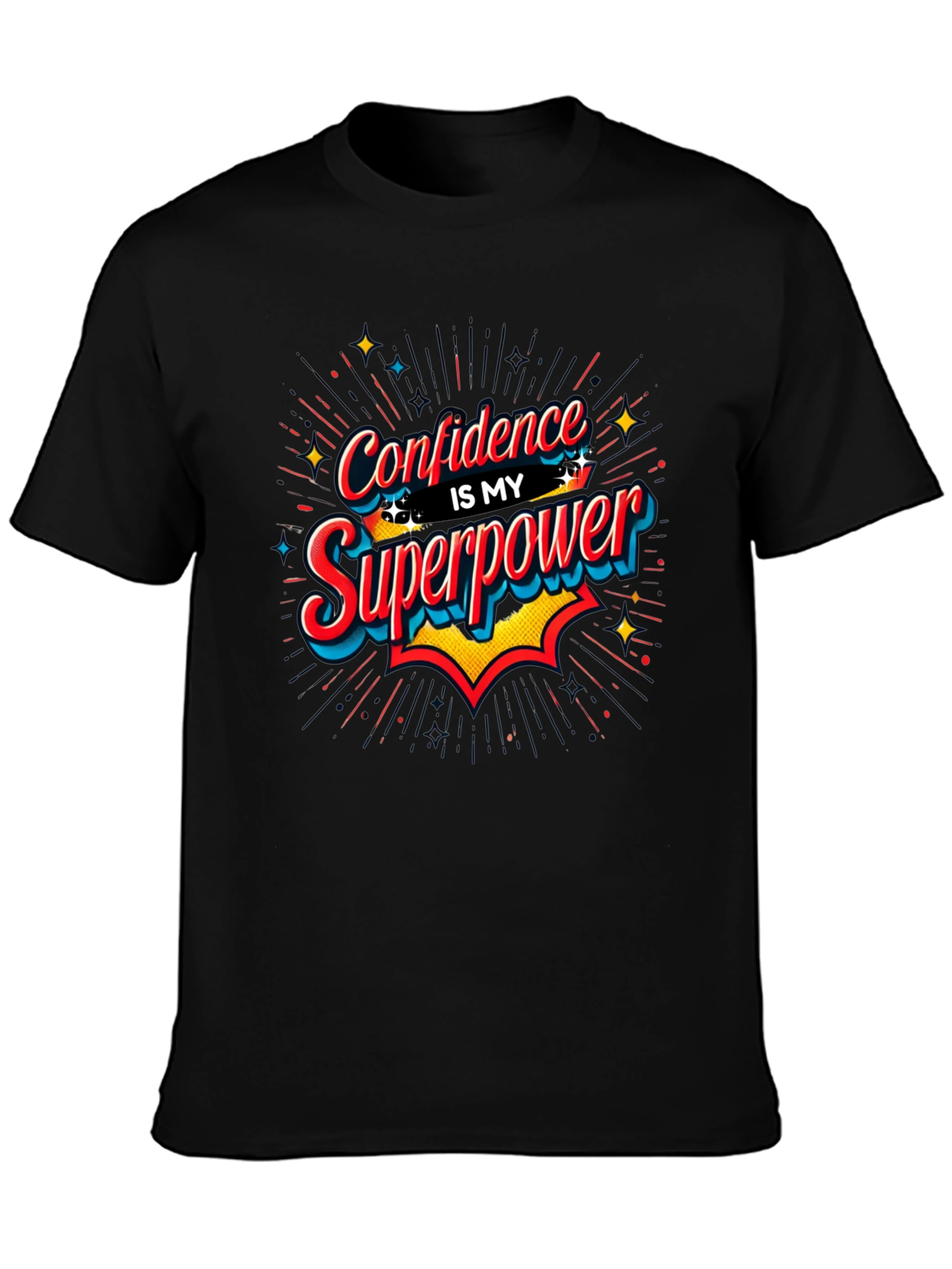 Confidence is My Superpower Black T-Shirt