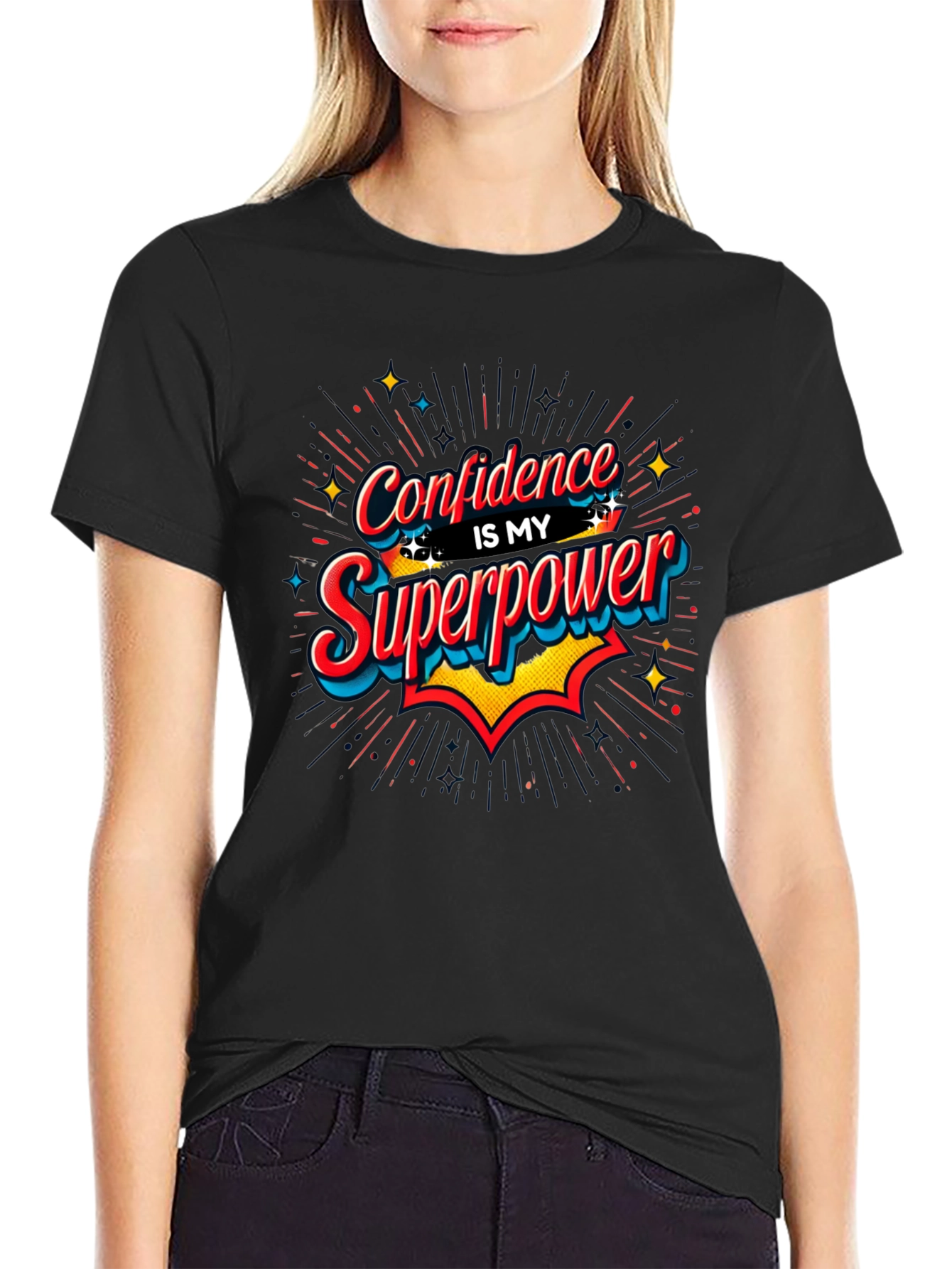 Confidence is My Superpower Black T-Shirt