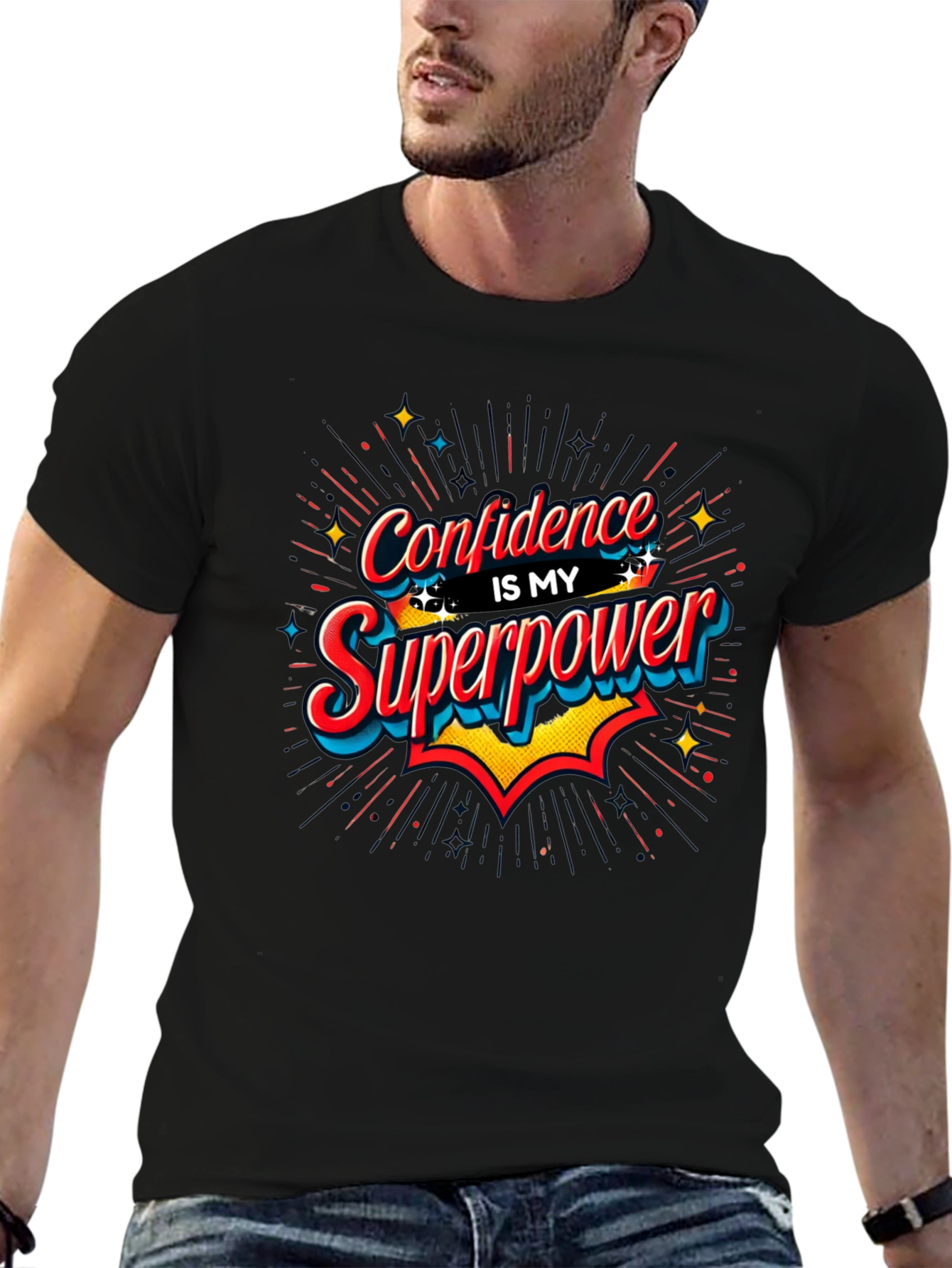 Confidence is My Superpower Black T-Shirt