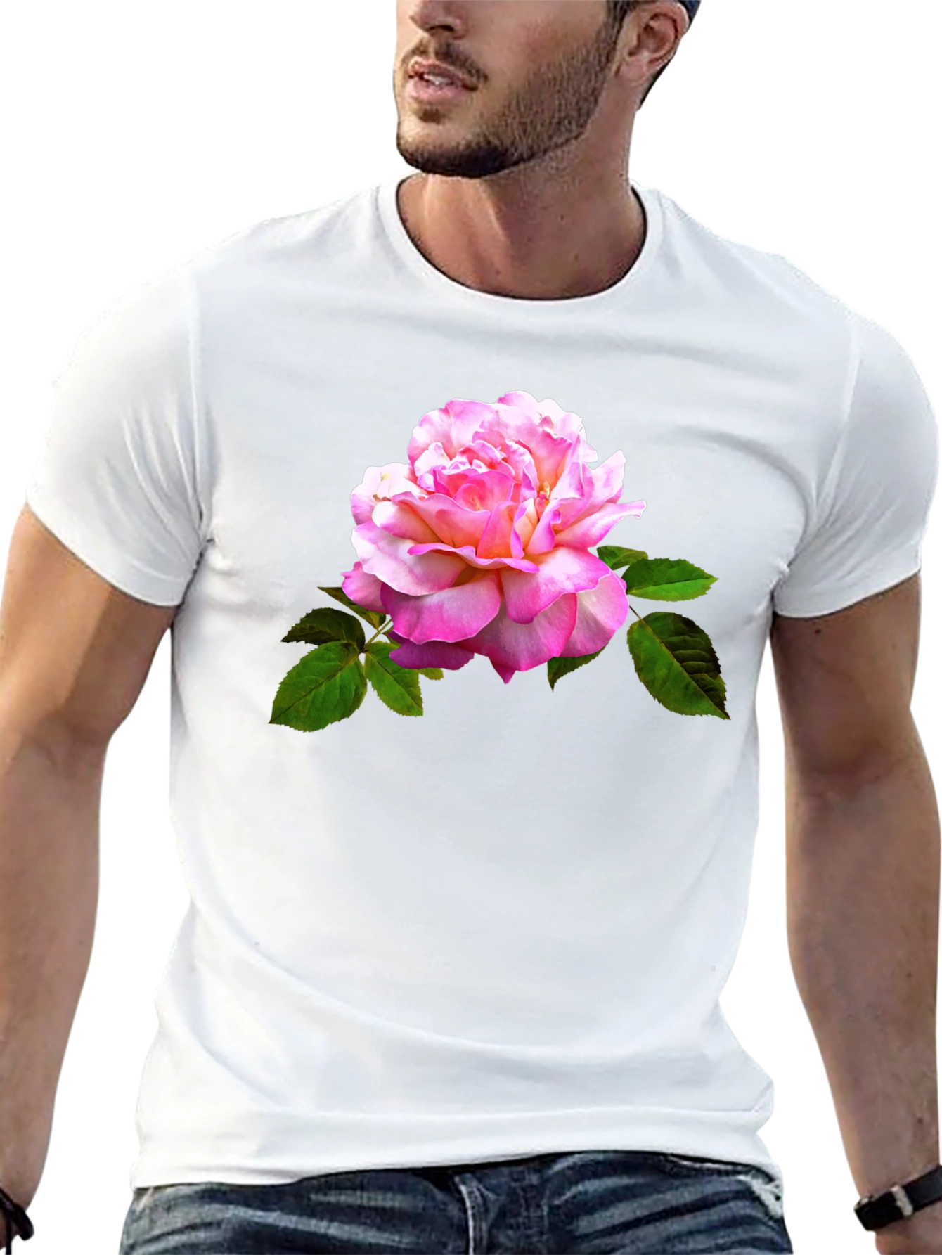 Rose Graphic Black T-Shirt