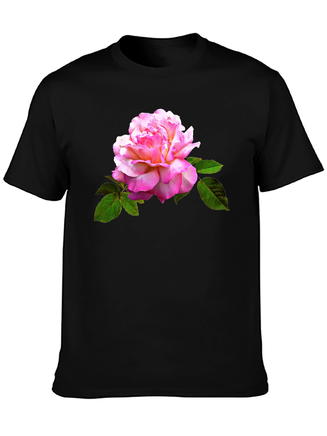 Rose Graphic Black T-Shirt