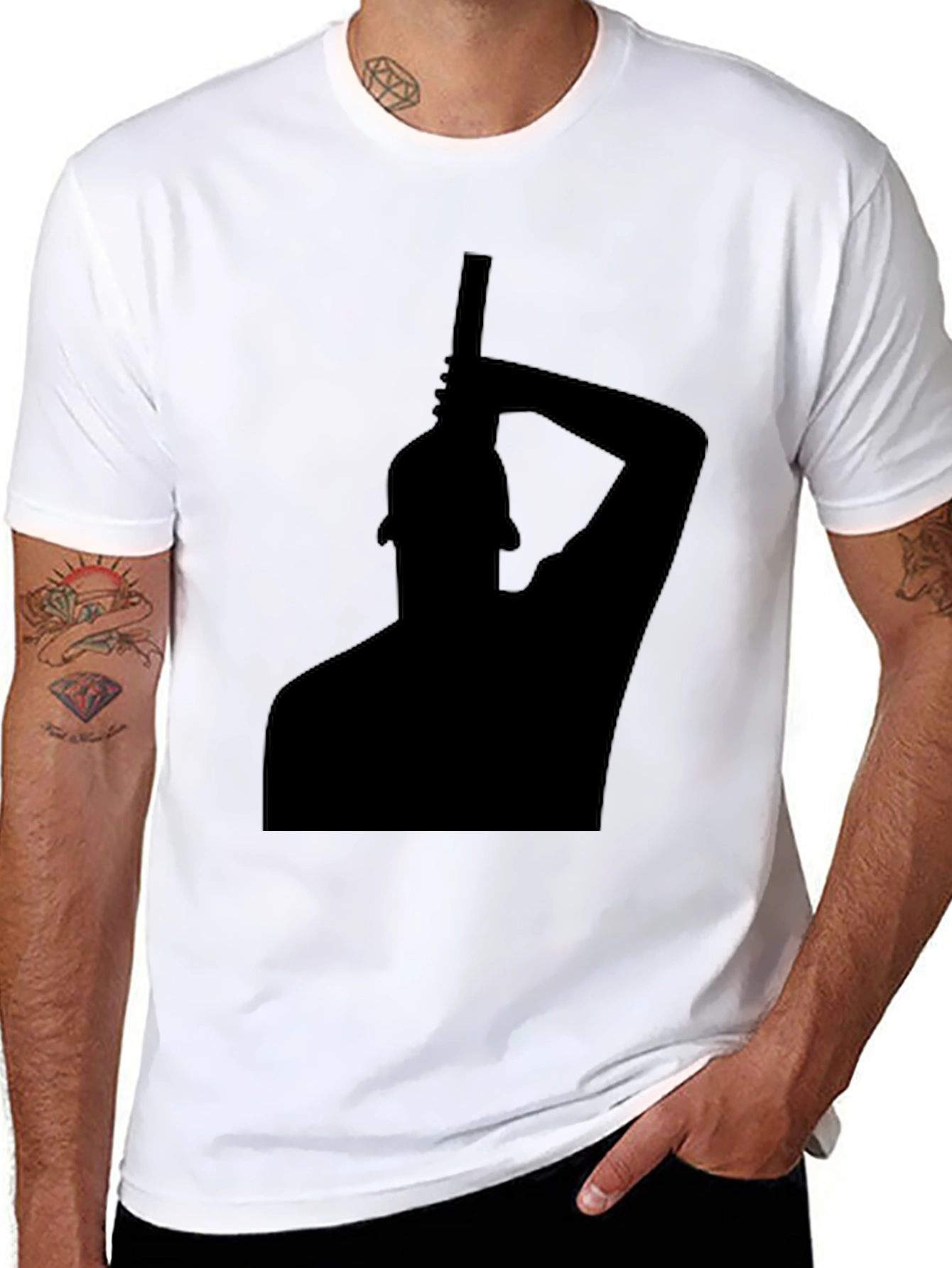 Silhouette Graphic Black T-Shirt