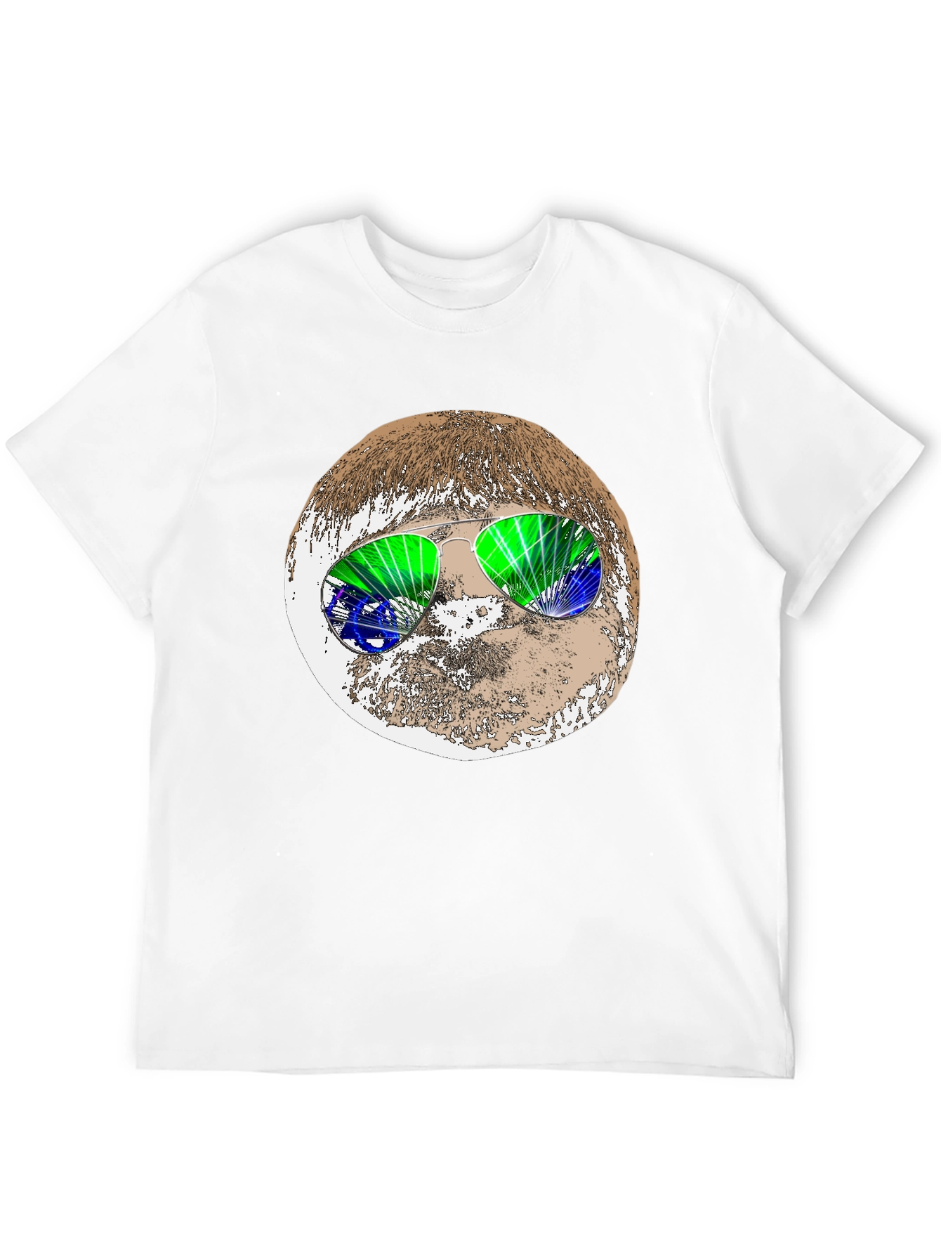 Retro Sloth Sunglasses Graphic Tee