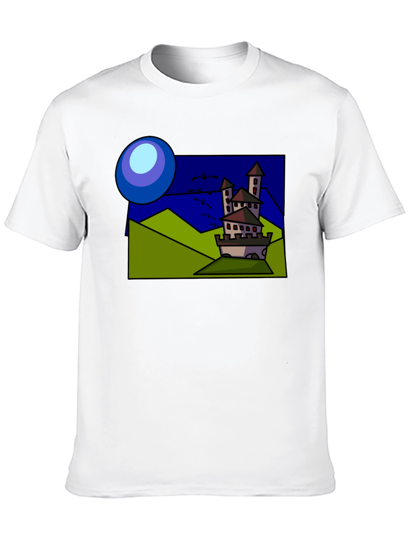 Cartoon Castle T-Shirt: Quirky Design Classic Fit