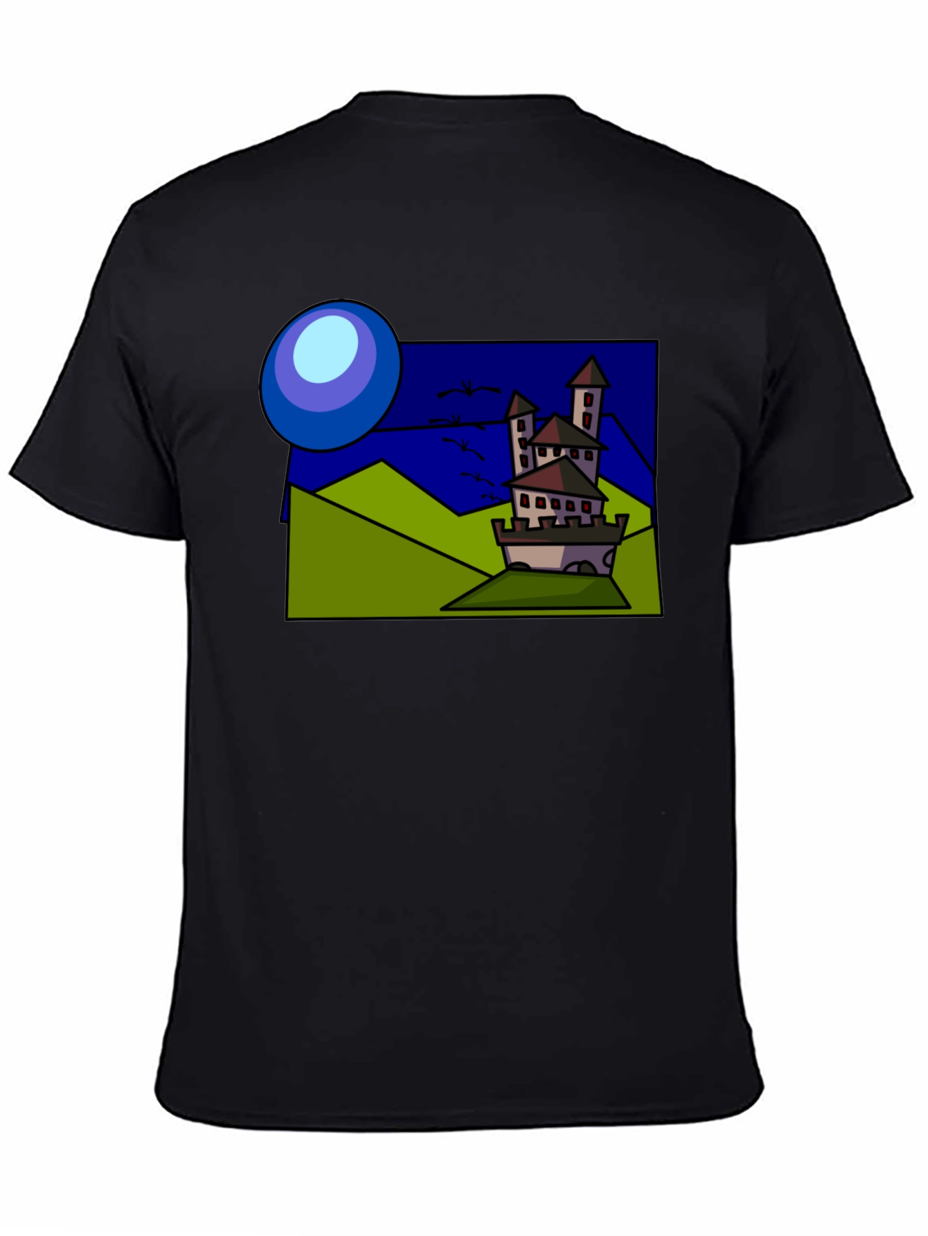 Cartoon Castle T-Shirt: Quirky Design Classic Fit
