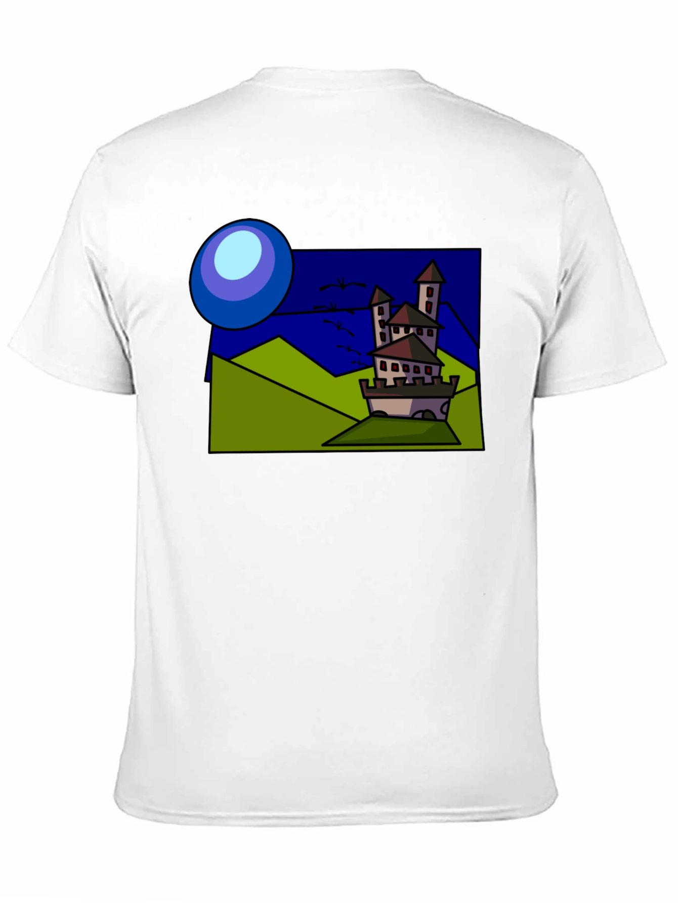 Cartoon Castle T-Shirt: Quirky Design Classic Fit
