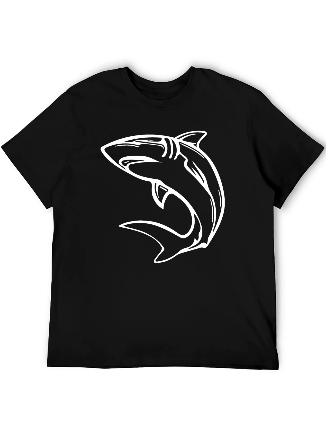 Mens Black Shark Graphic T-Shirt