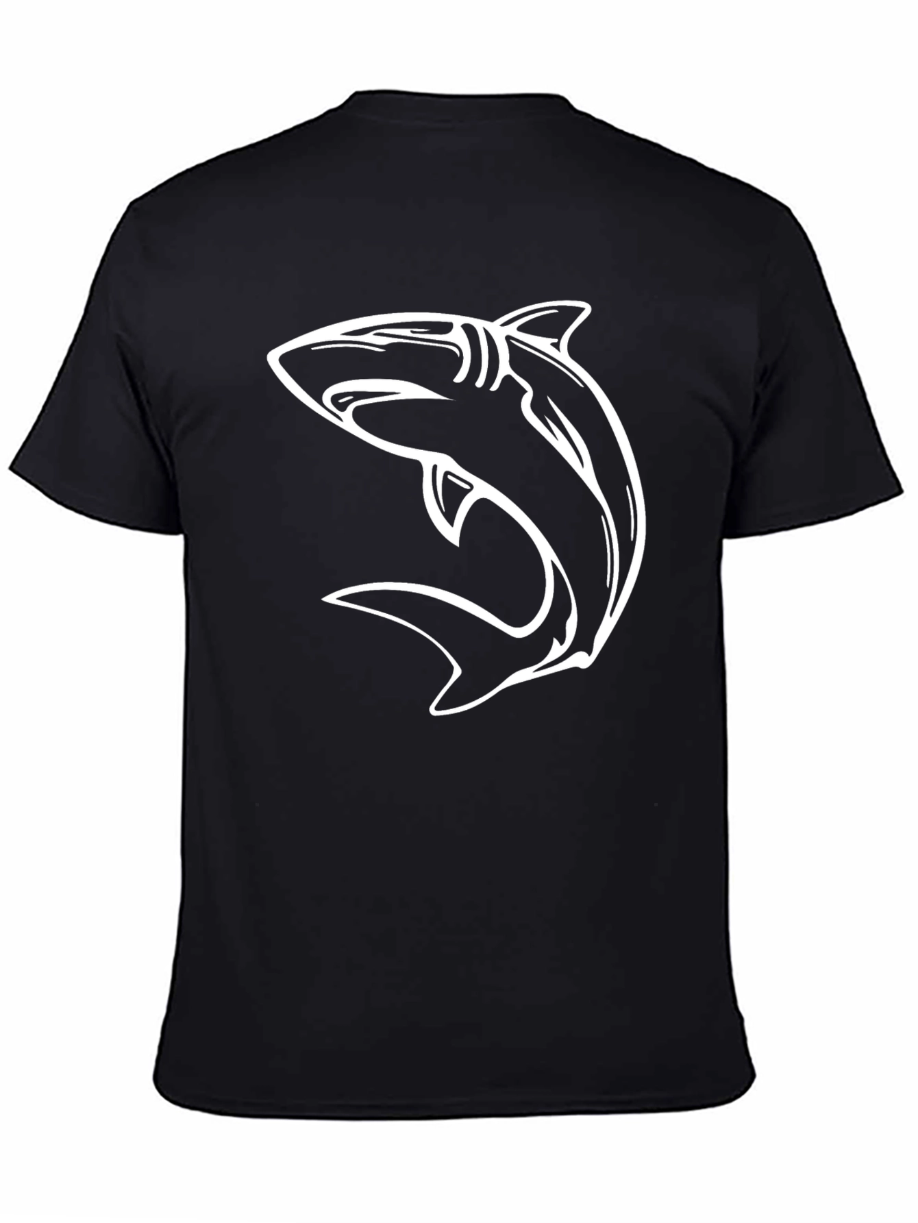 Mens Black Shark Graphic T-Shirt