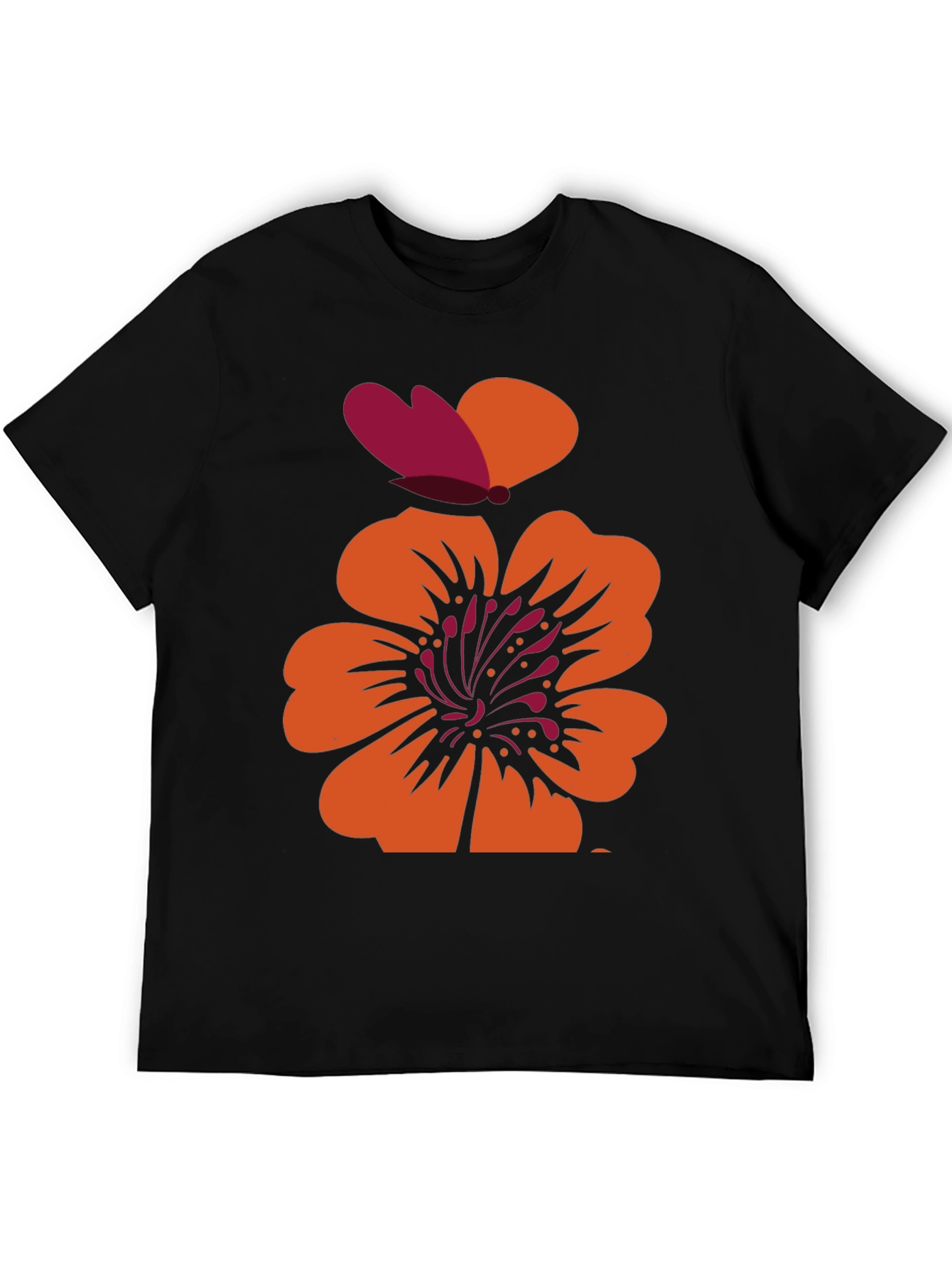 Floral Butterfly Graphic Print Tee