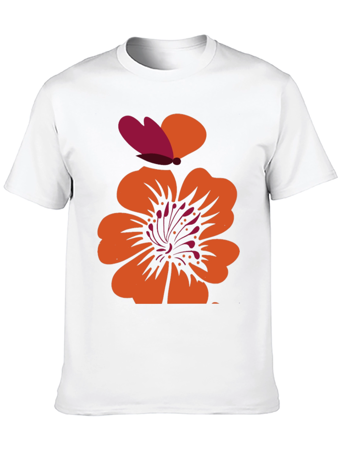 Floral Butterfly Graphic Print Tee