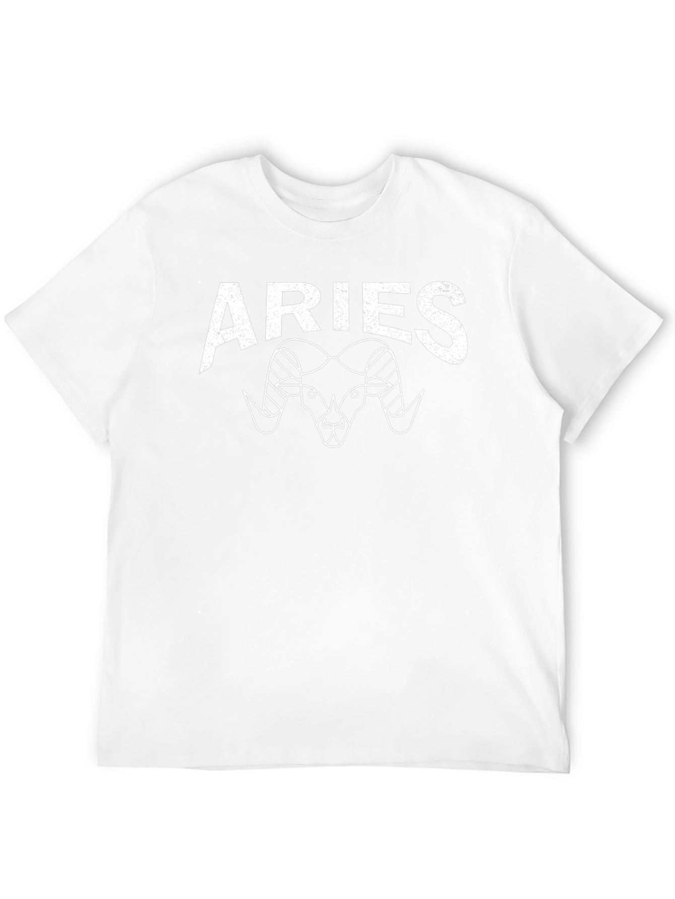 Aries Zodiac Graphic Tee - Black Cotton Blend