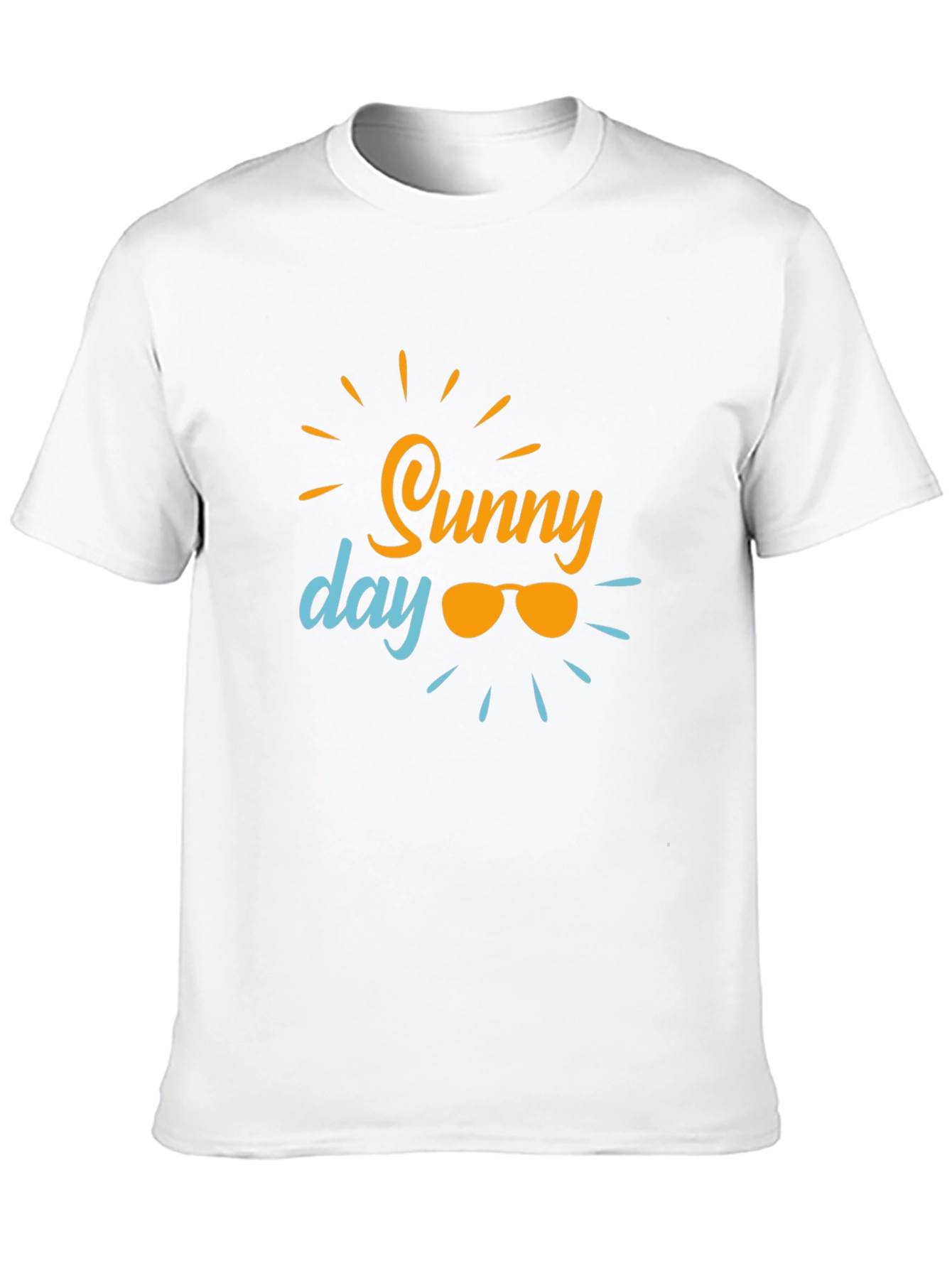 Sunny Day Graphic Tee - Black Cotton T-Shirt