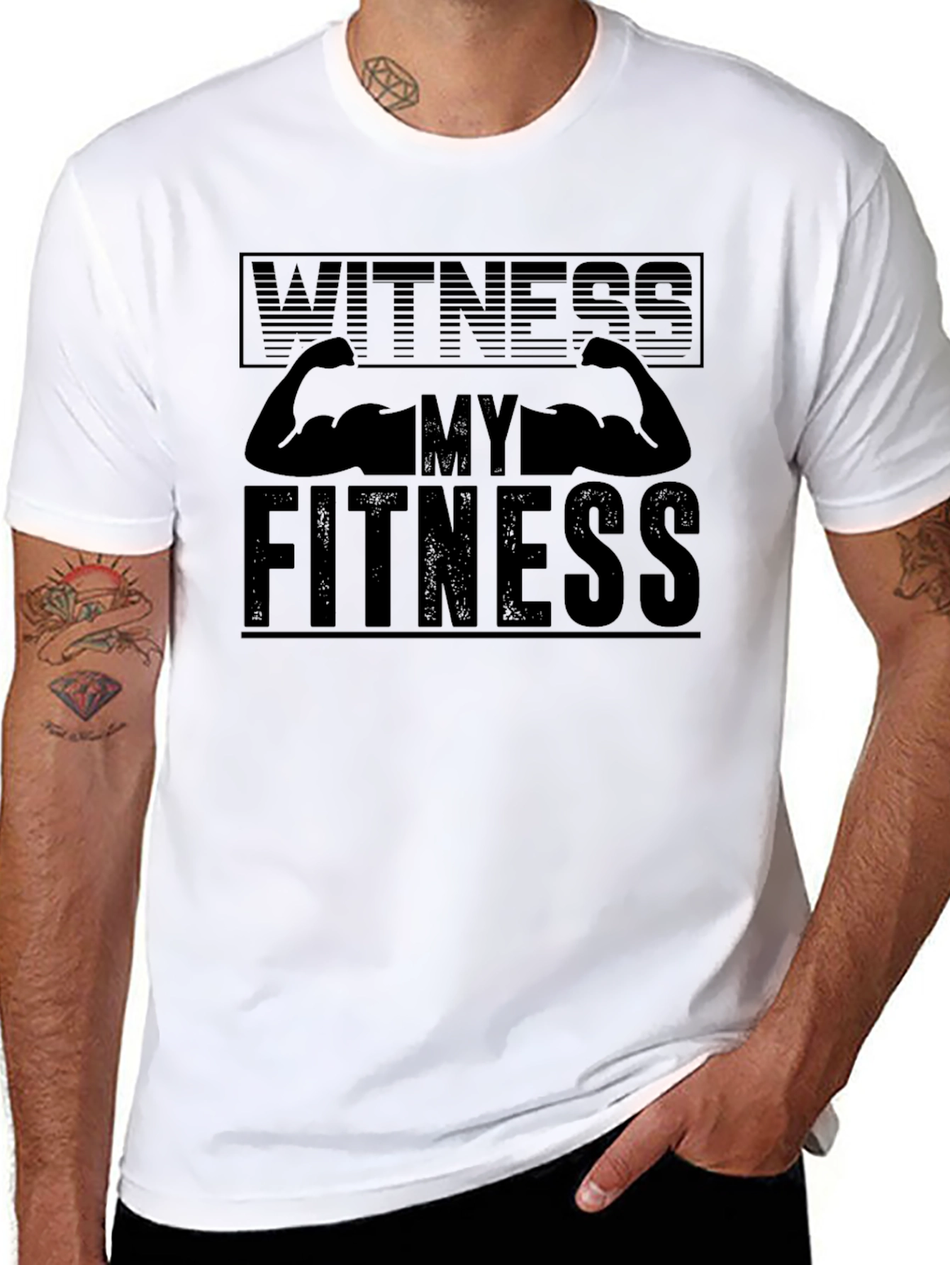 Witness My Fitness Black Graphic Tee
