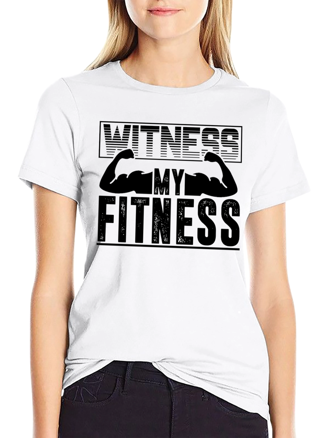 Witness My Fitness Black Graphic Tee