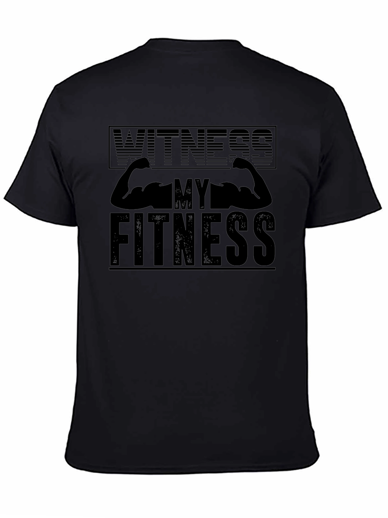 Witness My Fitness Black Graphic Tee