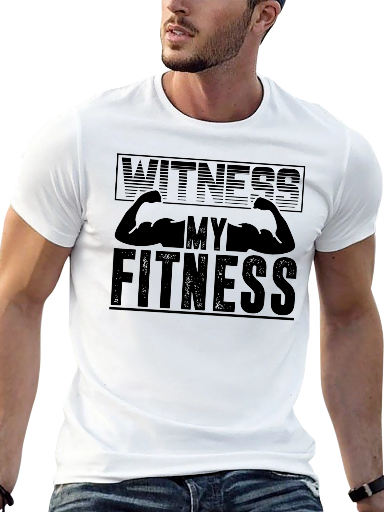 Witness My Fitness Black Graphic Tee