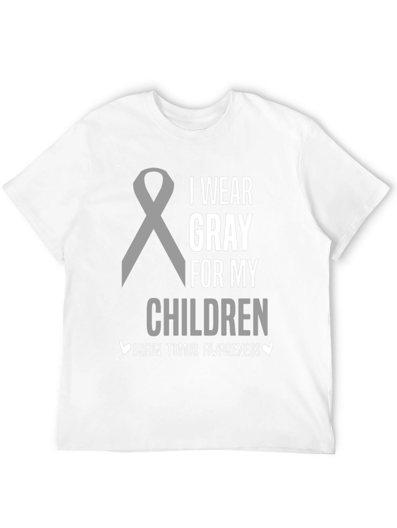 Gray Ribbon Brain Tumor Awareness T-Shirt