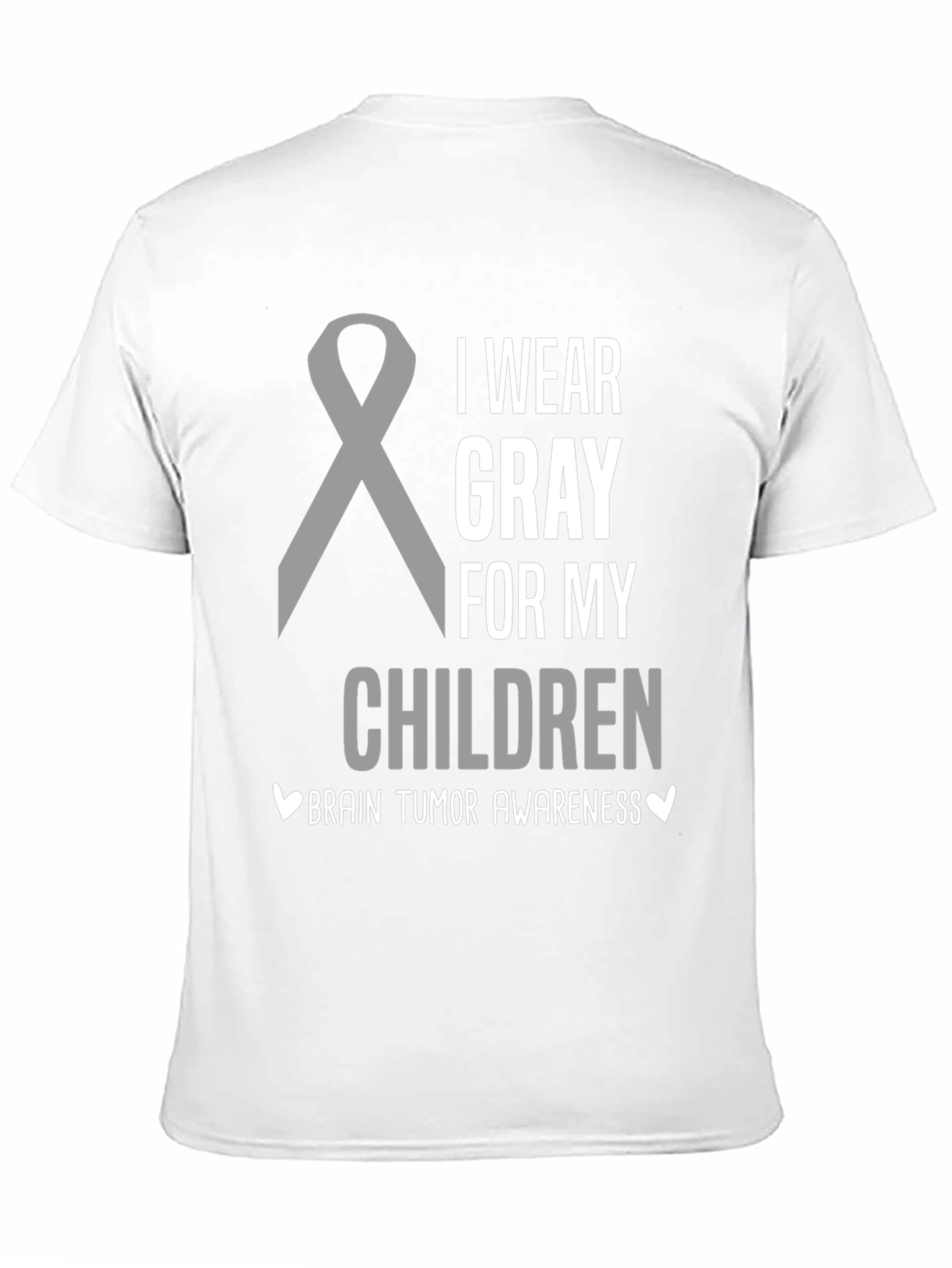 Gray Ribbon Brain Tumor Awareness T-Shirt