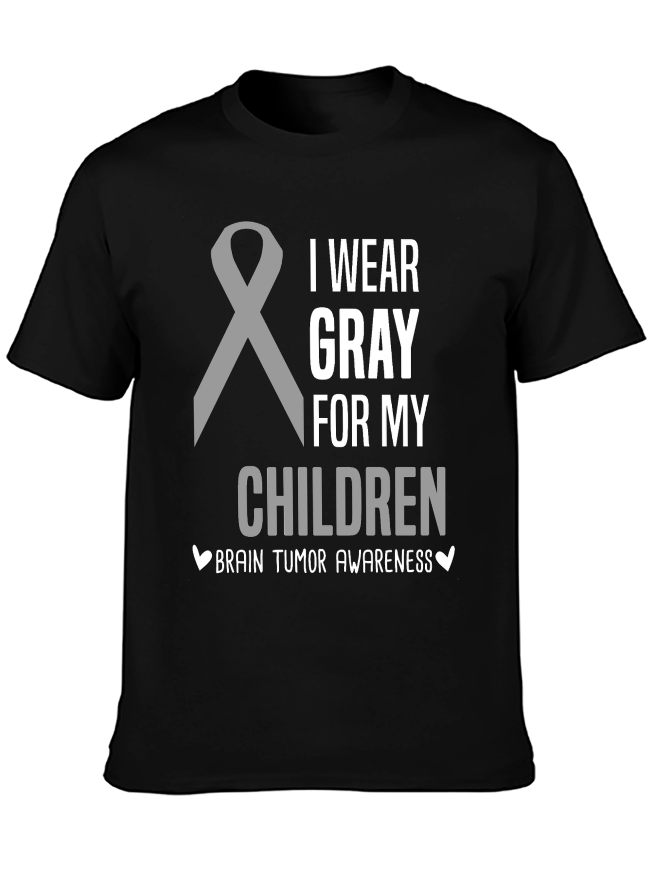 Gray Ribbon Brain Tumor Awareness T-Shirt