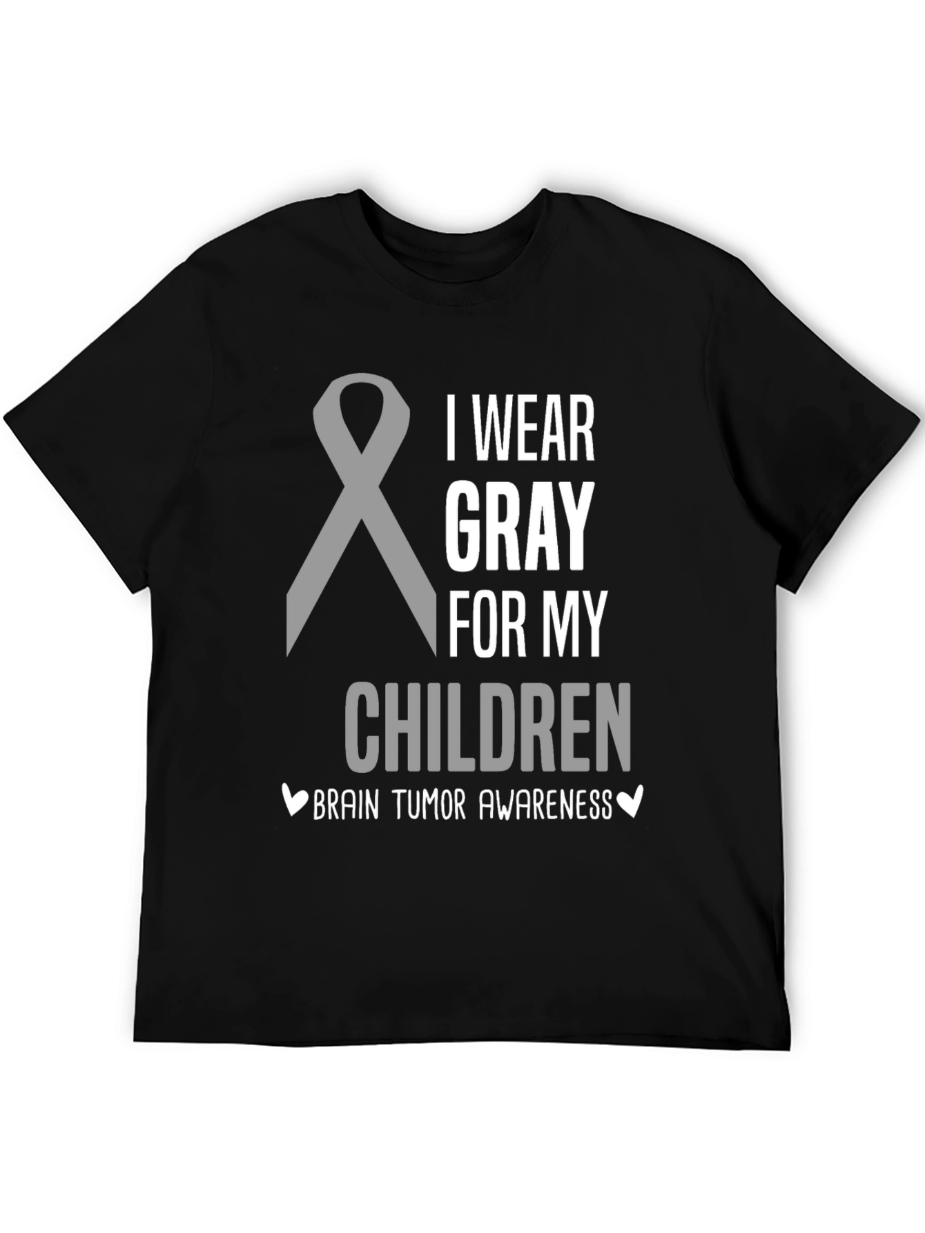 Gray Ribbon Brain Tumor Awareness T-Shirt