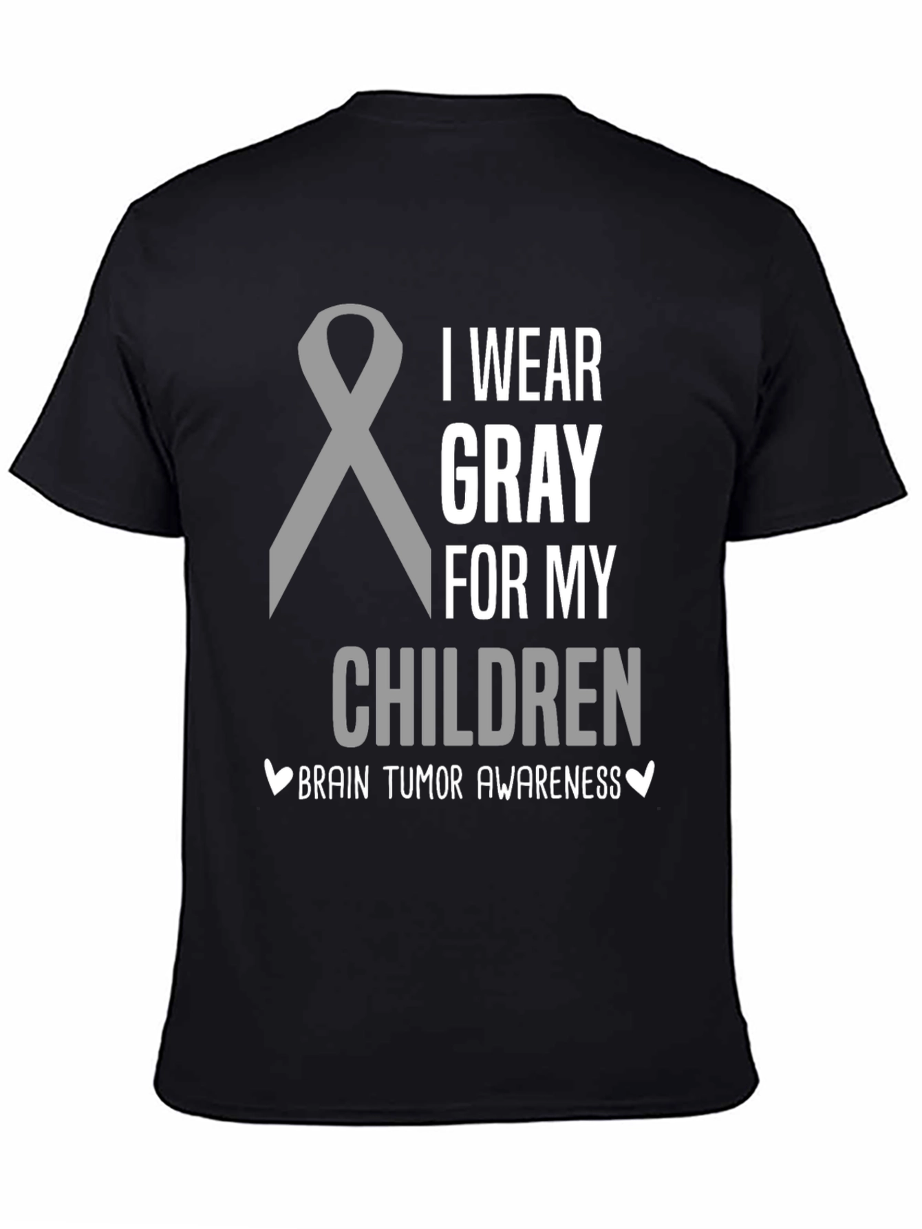 Gray Ribbon Brain Tumor Awareness T-Shirt