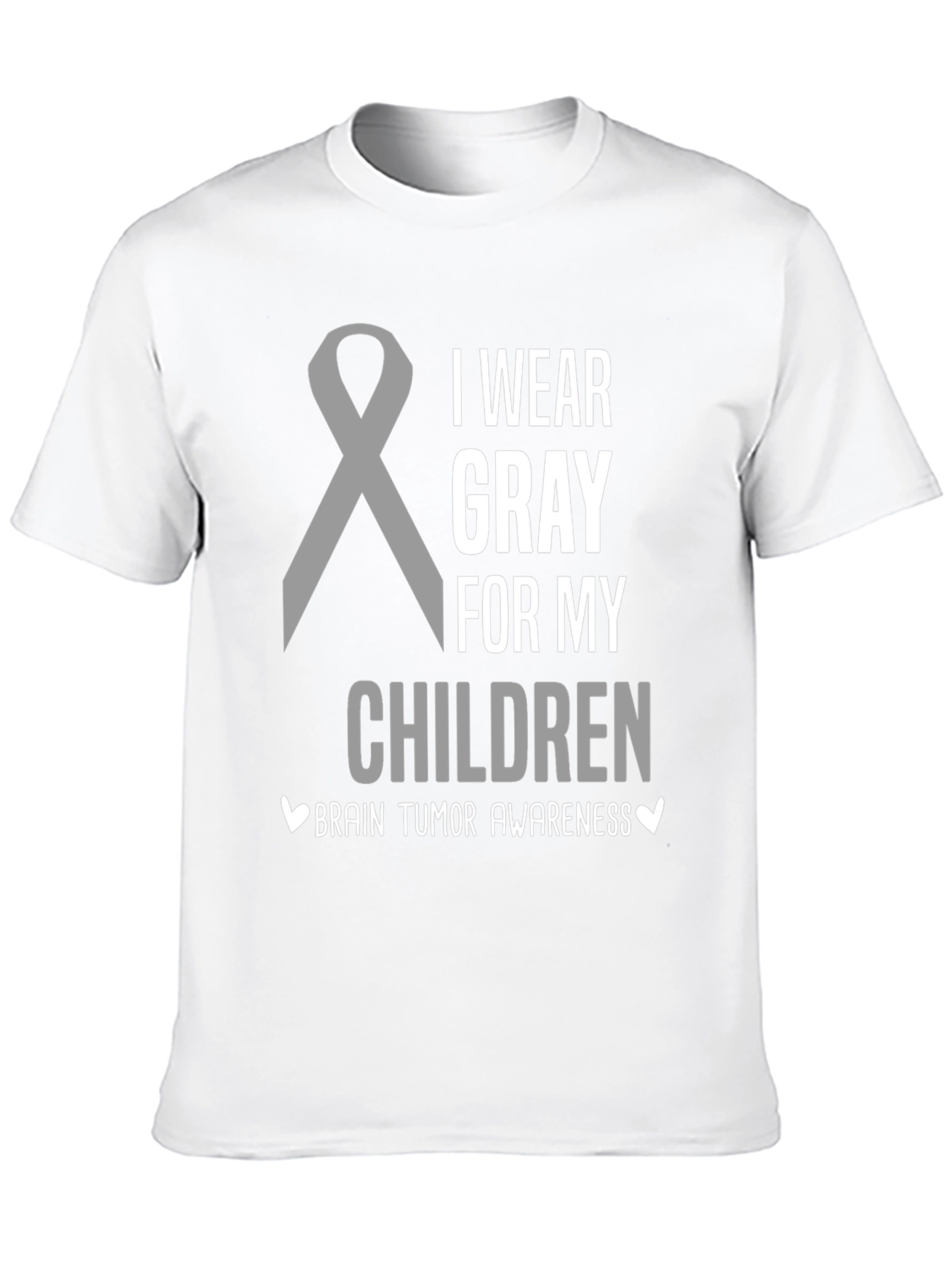 Gray Ribbon Brain Tumor Awareness T-Shirt