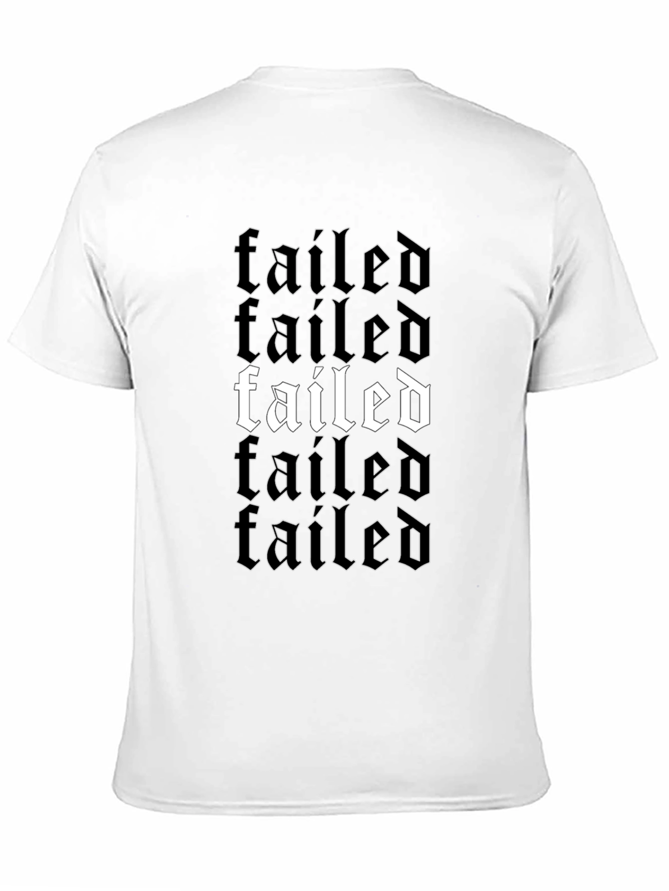 Failed Graphic Print Black T-Shirt