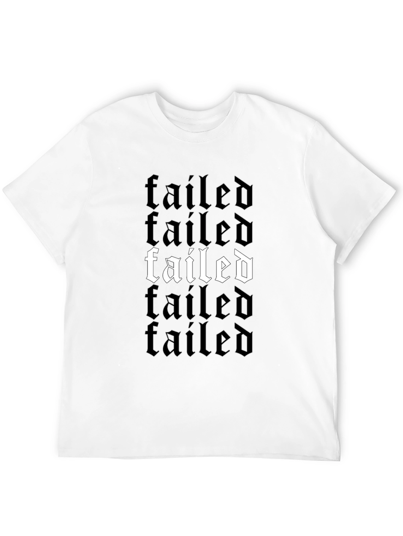 Failed Graphic Print Black T-Shirt