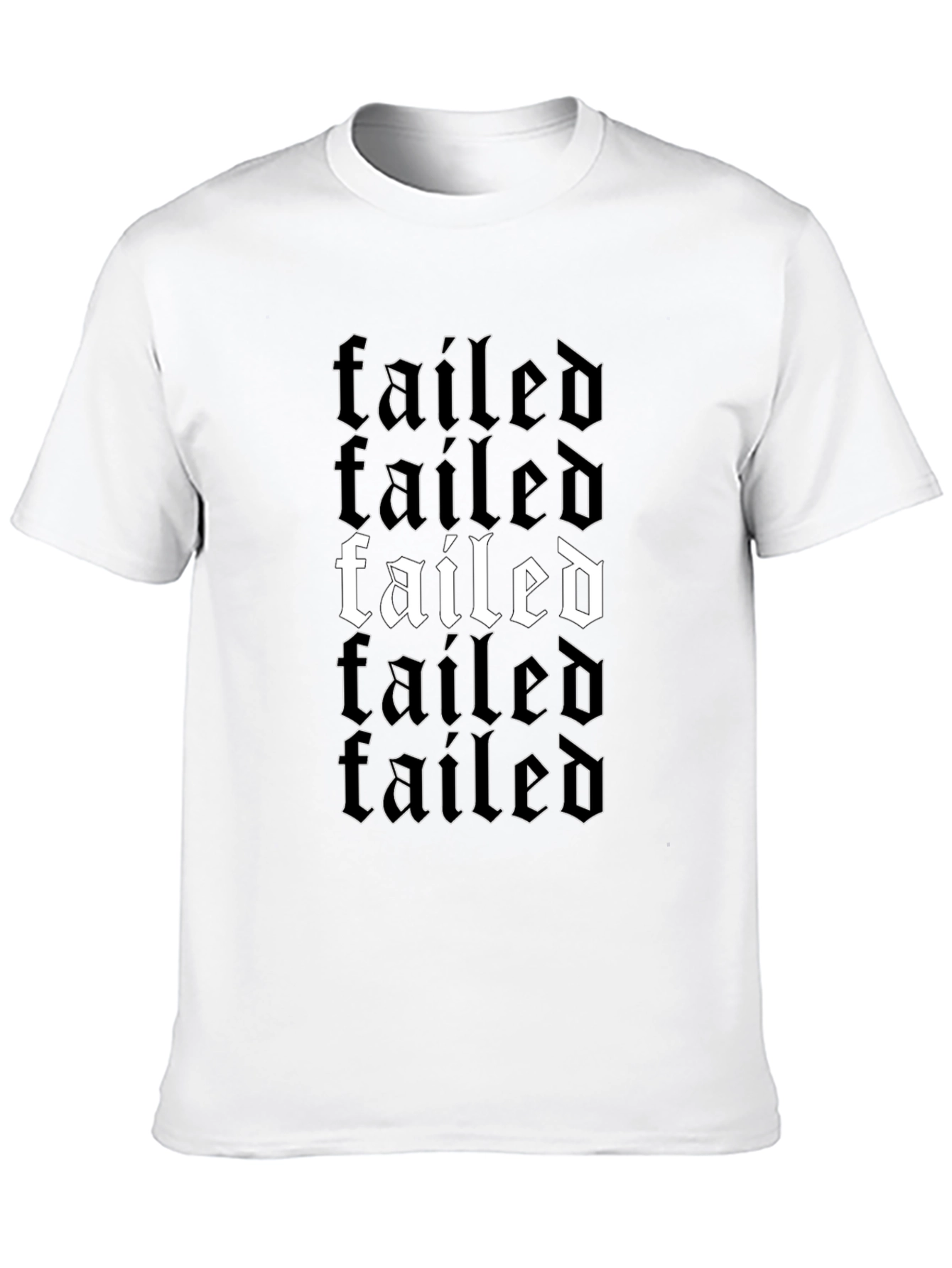 Failed Graphic Print Black T-Shirt